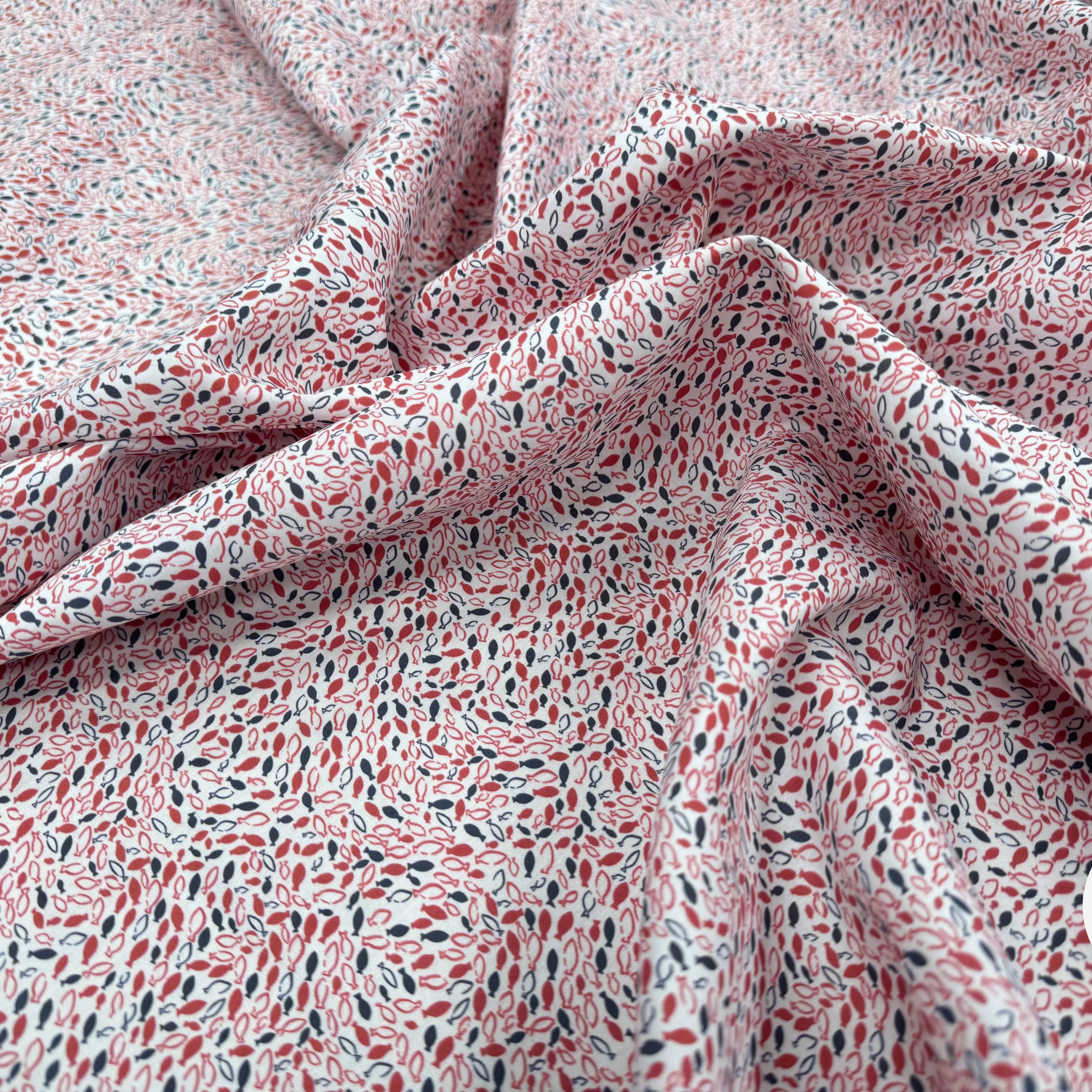 COTON MOTIF PETITS POISSONS - My Little Coupon