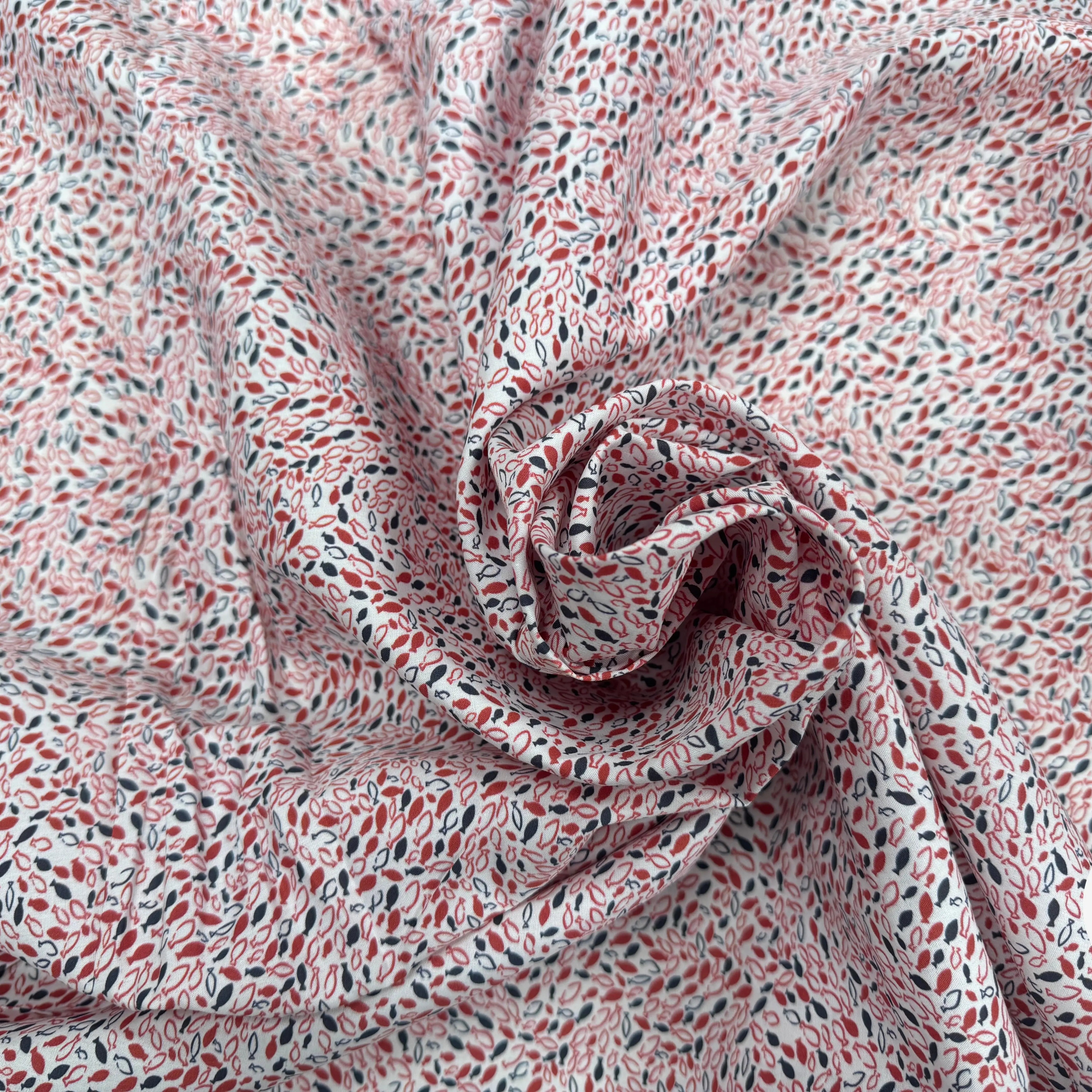 COTON MOTIF PETITS POISSONS - My Little Coupon