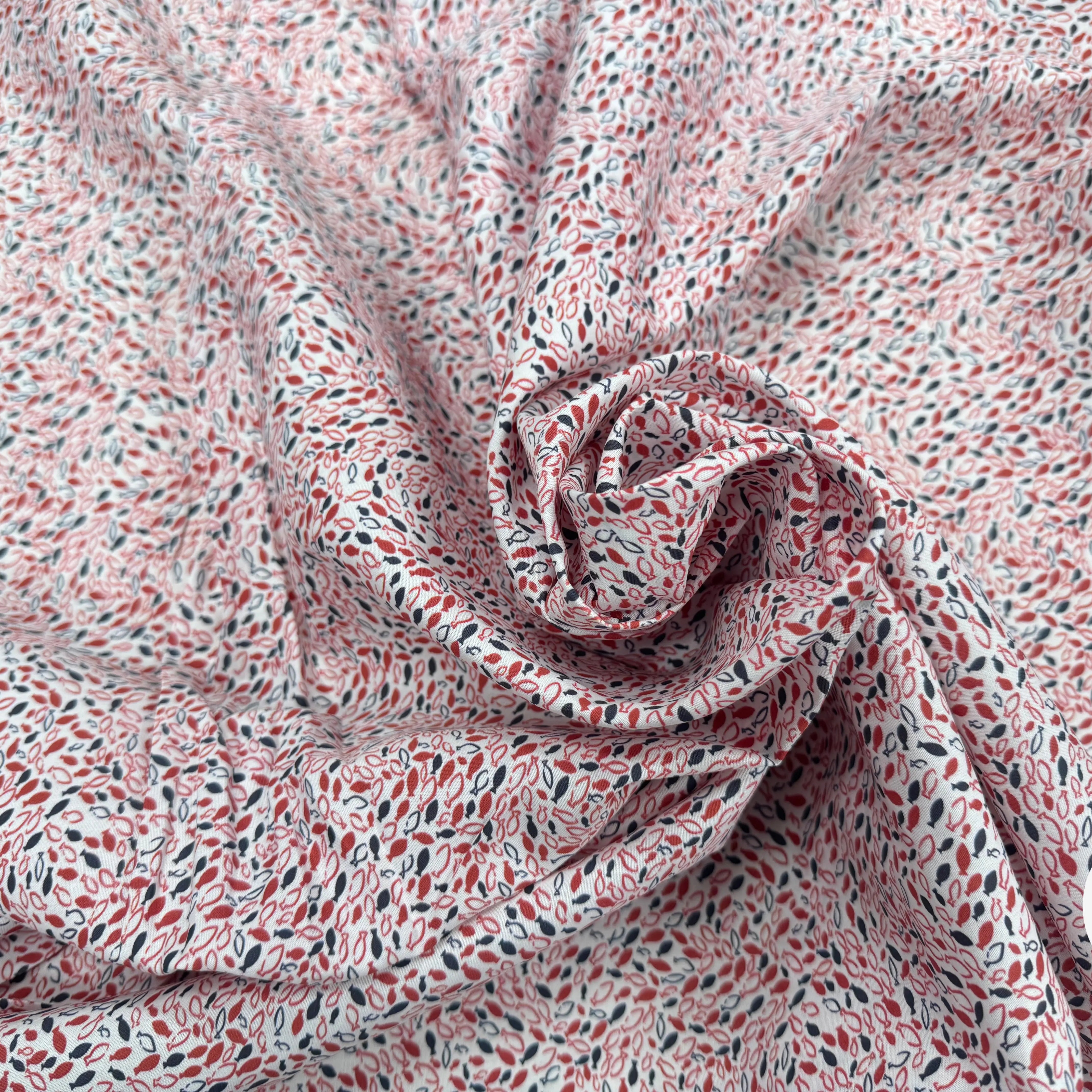 COTON MOTIF PETITS POISSONS - My Little Coupon