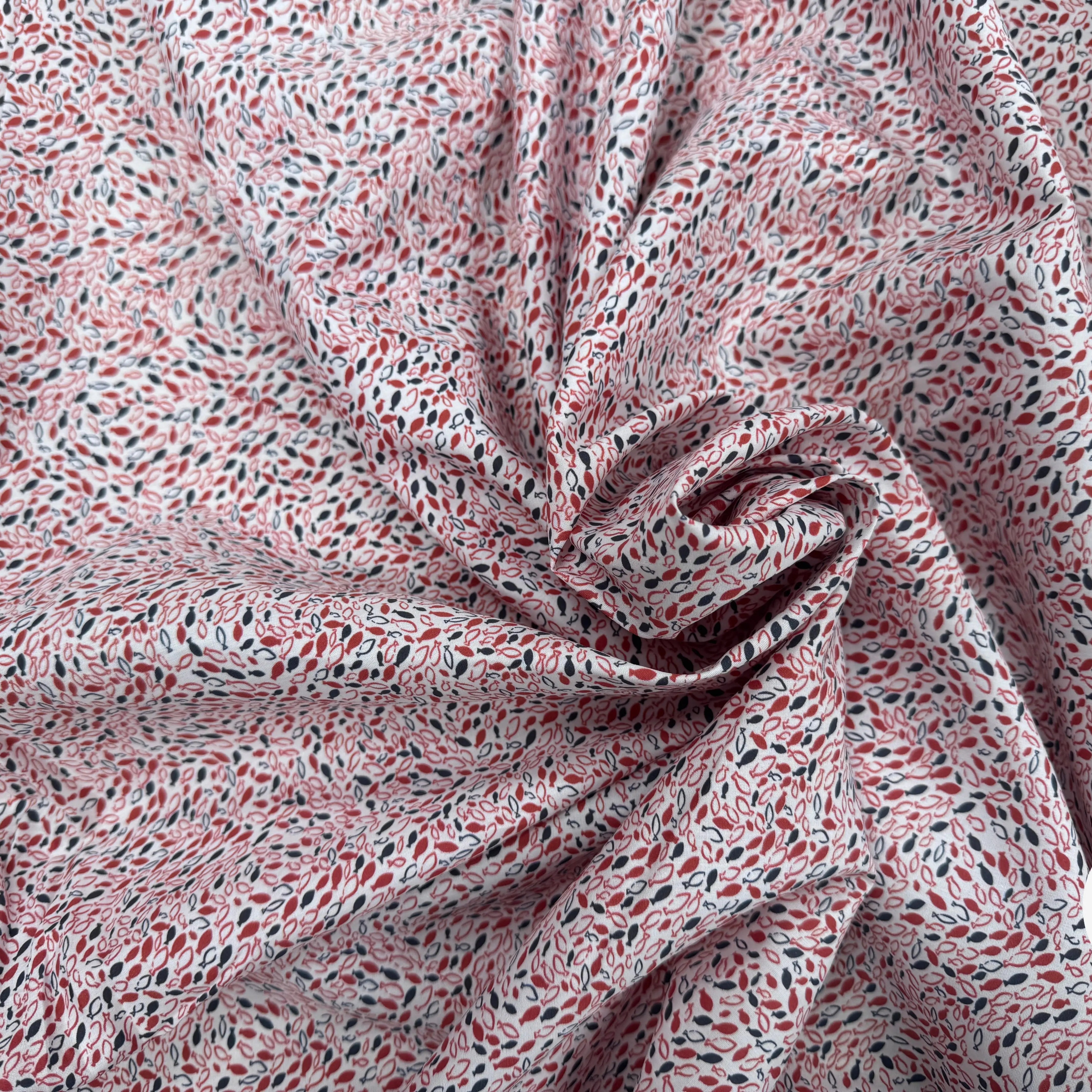 COTON MOTIF PETITS POISSONS - My Little Coupon