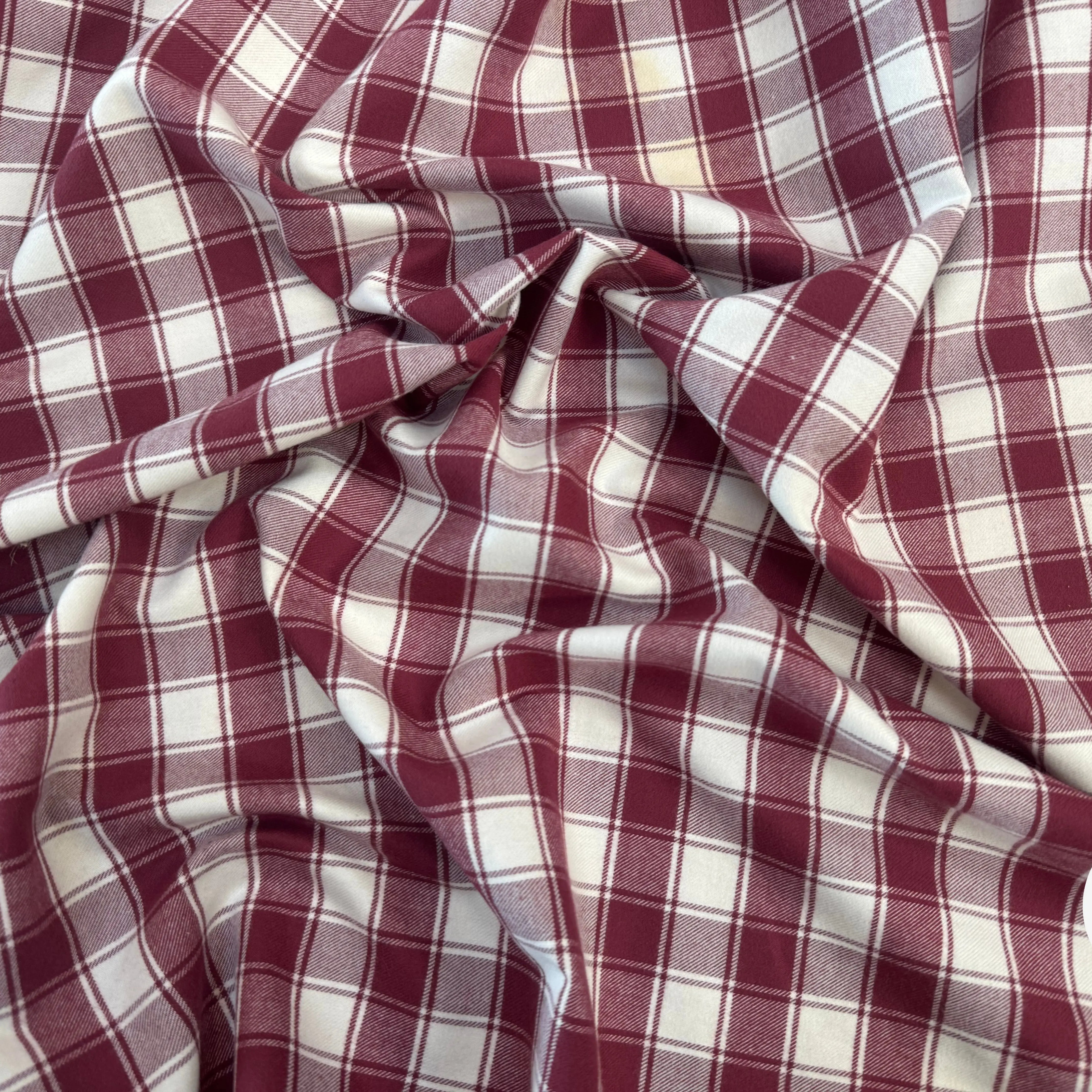 COTON TRAPPEUR A CARREAUX BLANC ET ROUGE - My Little Coupon