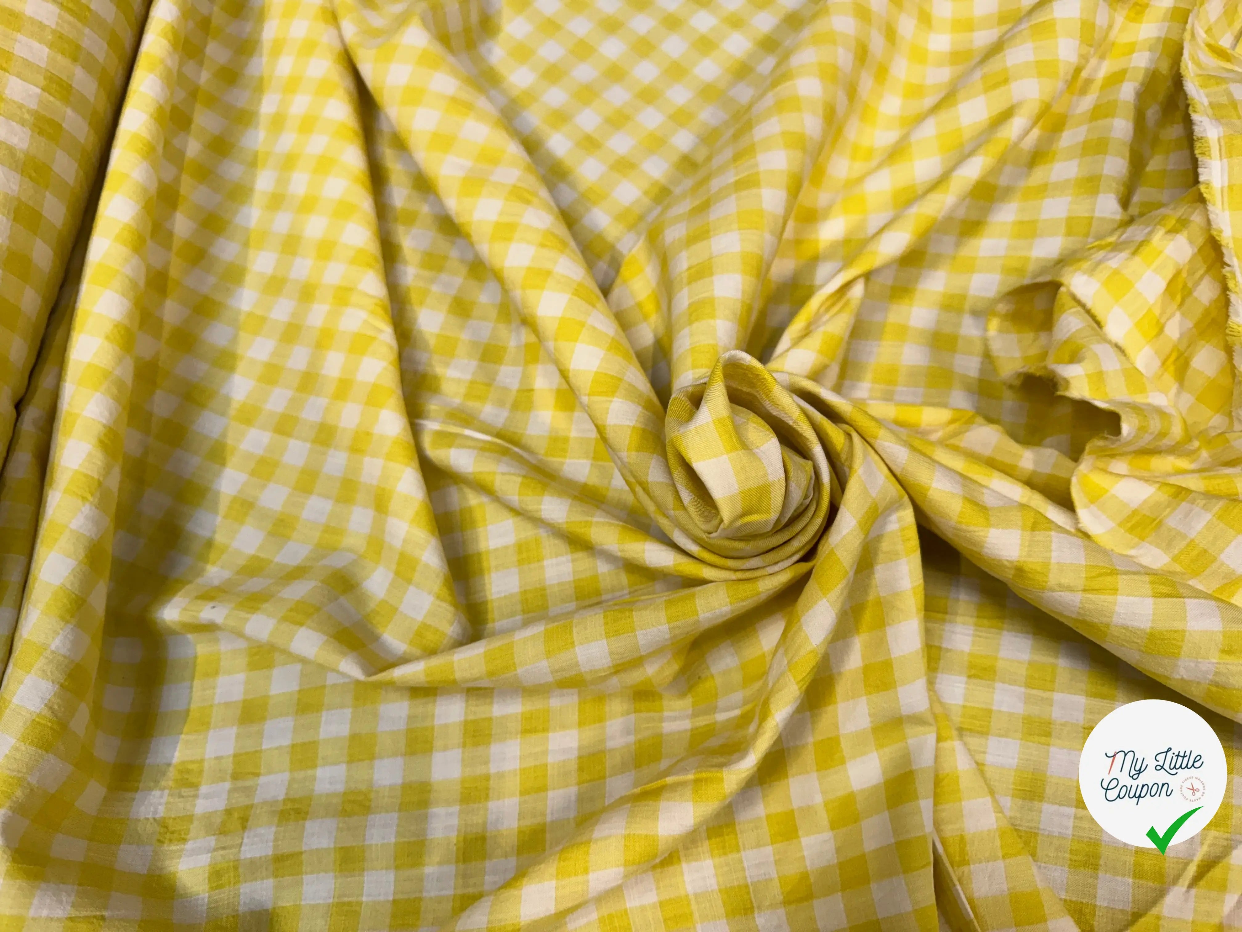 COTON VICHY JAUNE - My Little Coupon