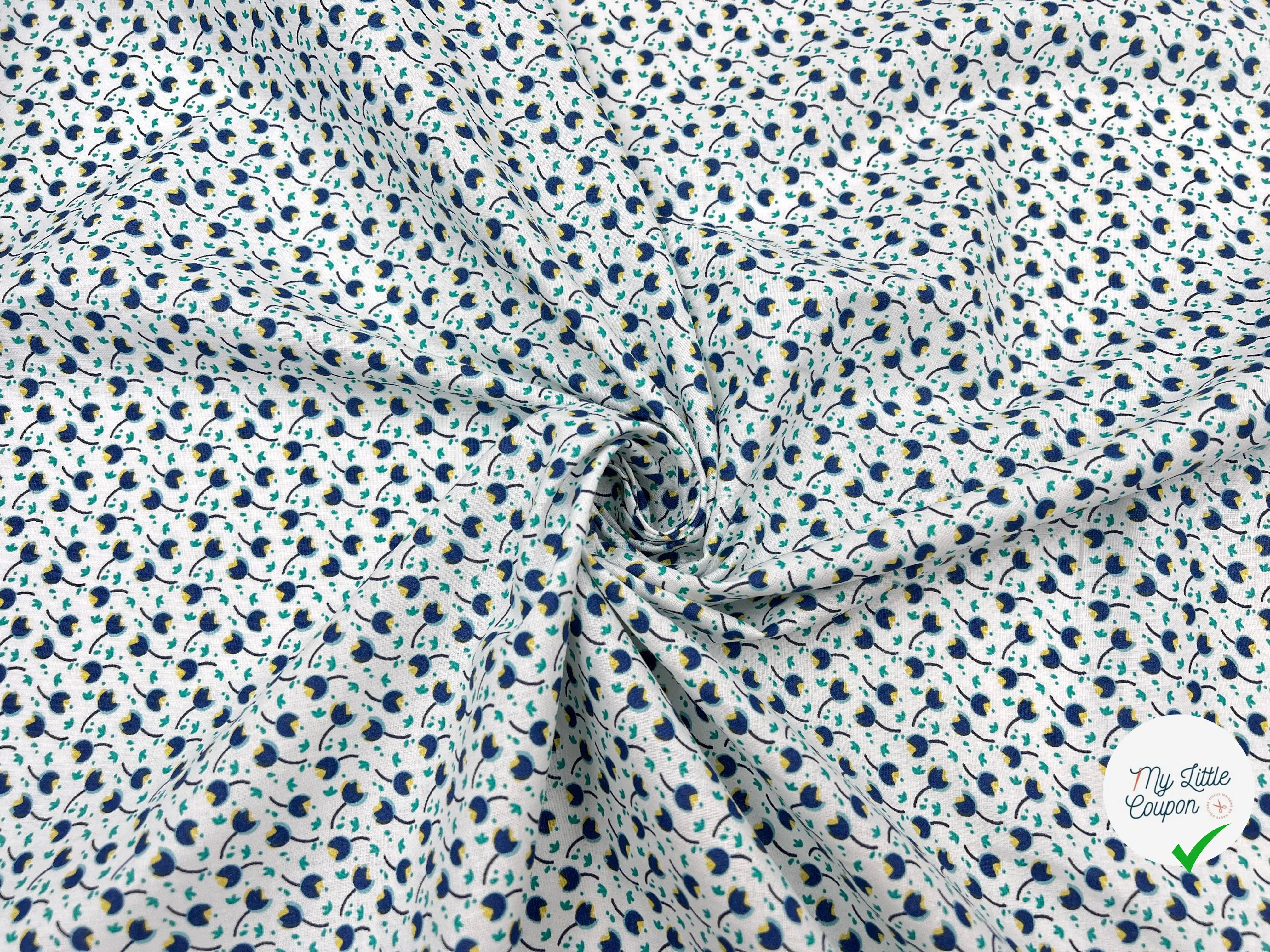COTONNADE BLEU LAGOON - My Little Coupon - tissu - coudre