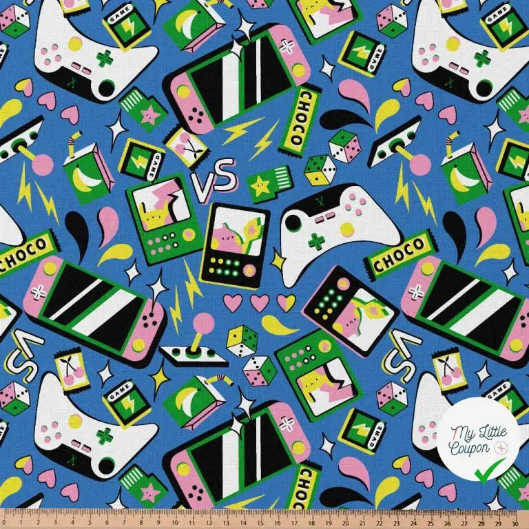 COTONNADE GAMING BLEU / VERT 1B L1PAP 150 - My Little Coupon