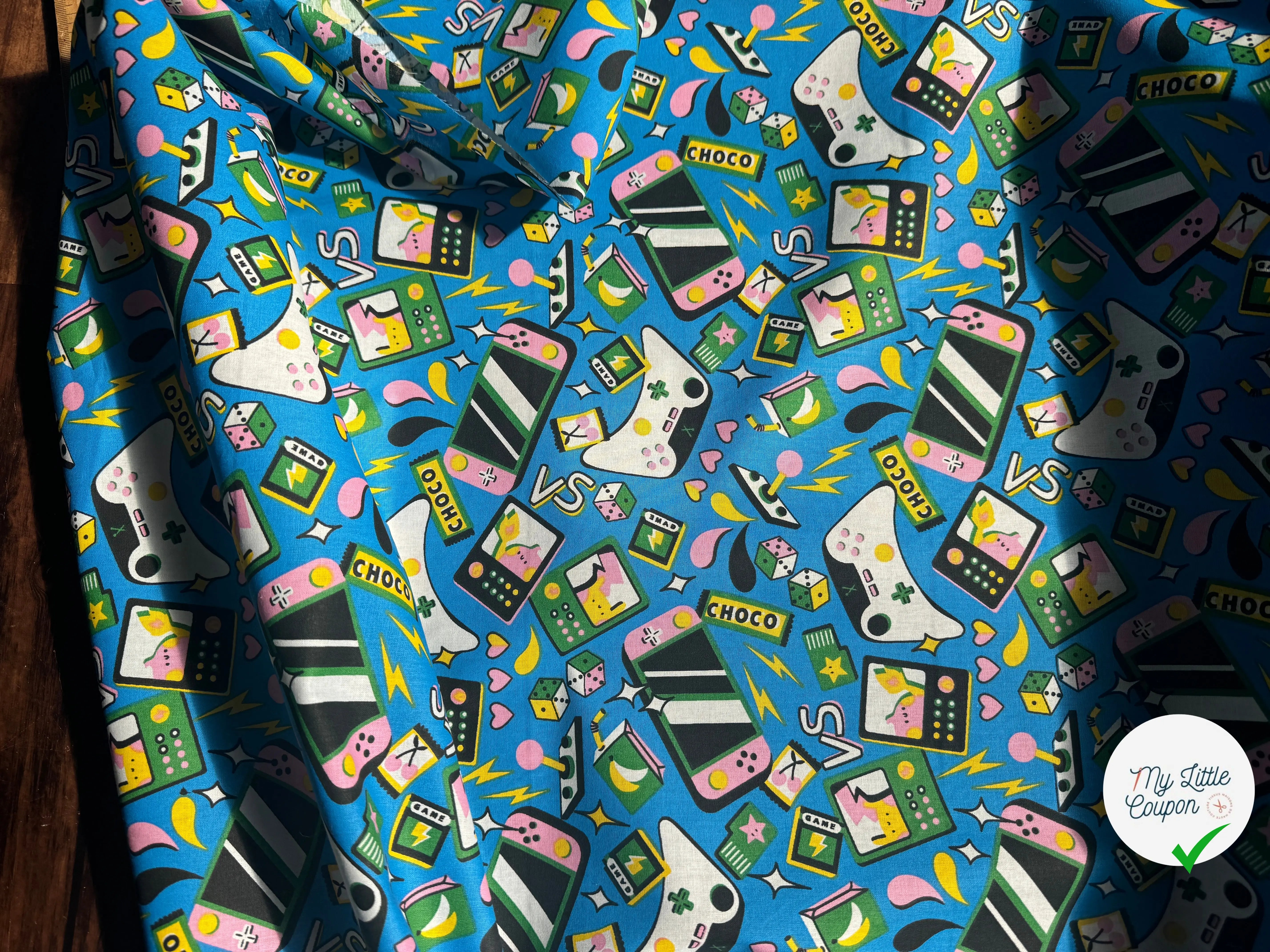 COTONNADE GAMING BLEU / VERT 1B L1PAP 150 - My Little Coupon