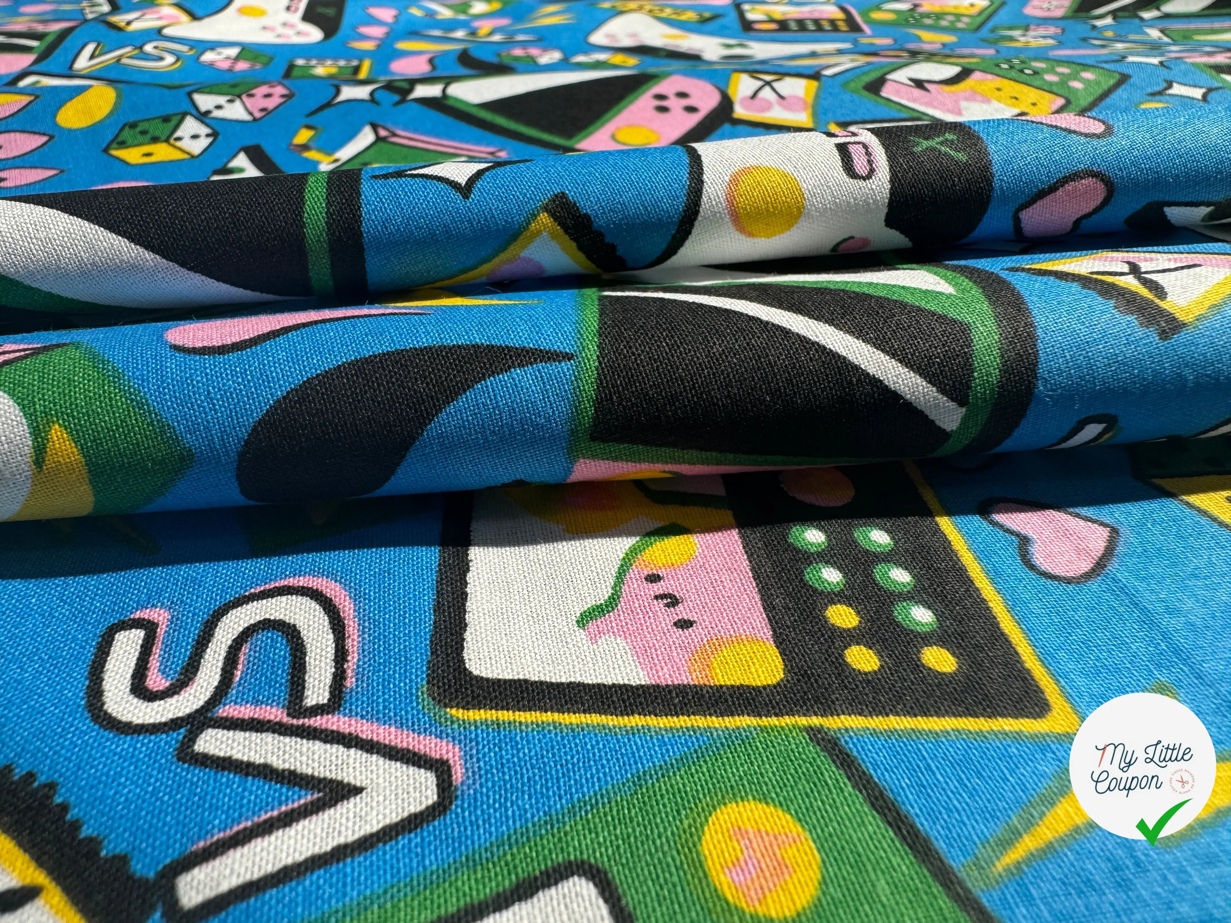 COTONNADE GAMING BLEU / VERT 1B L1PAP 150 - My Little Coupon