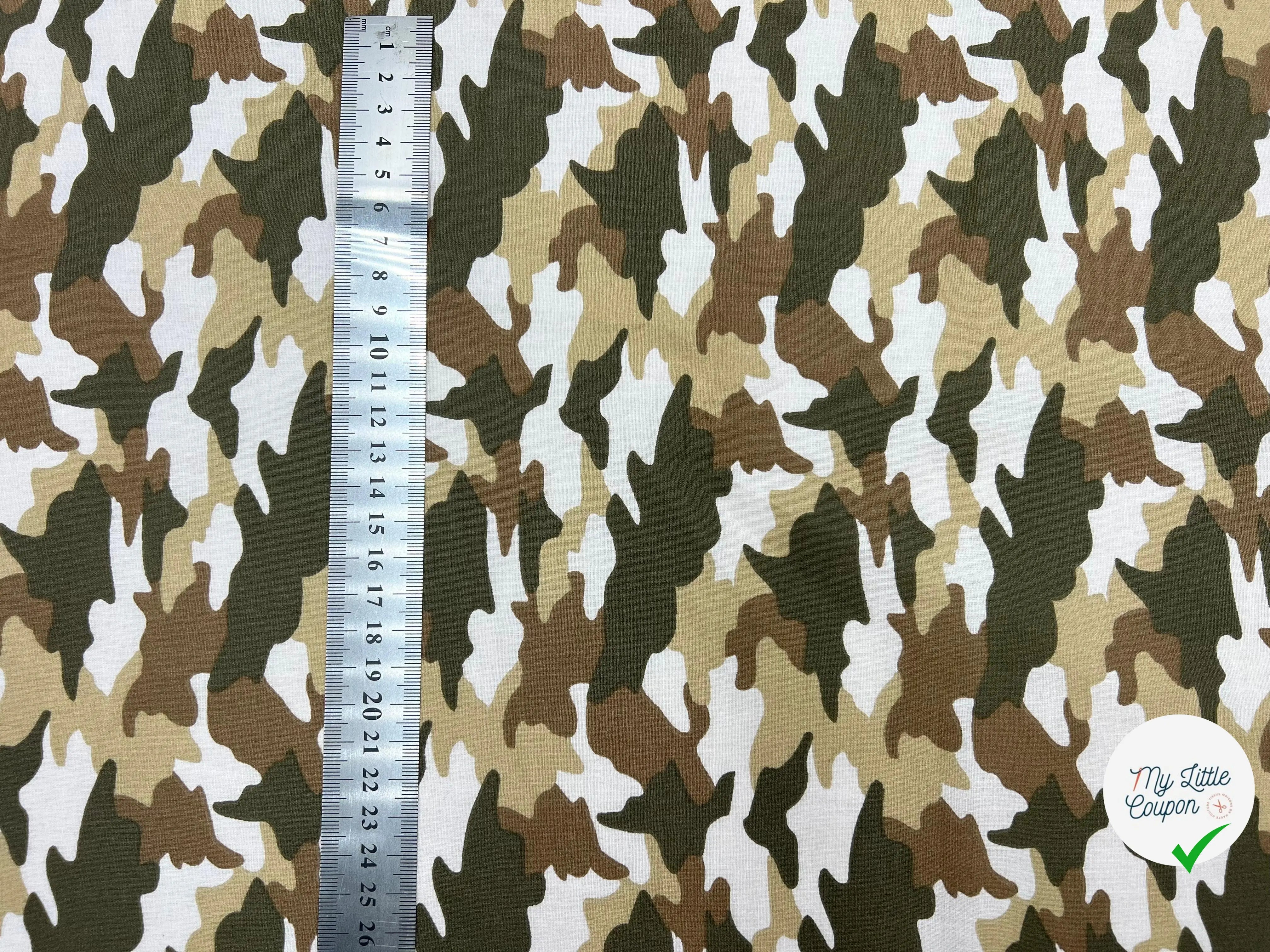 COTONNADE IMPRIMÉE CAMOUFLAGE - My Little Coupon - tissu - coudre