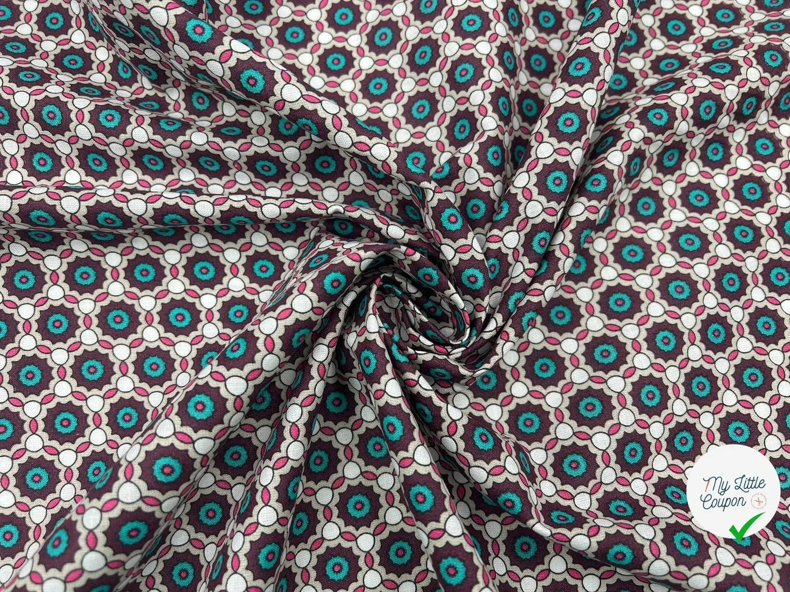 COTONNADE IMPRIMÉE FAÇON TABLIER VINTAGE - My Little Coupon - tissu - coudre