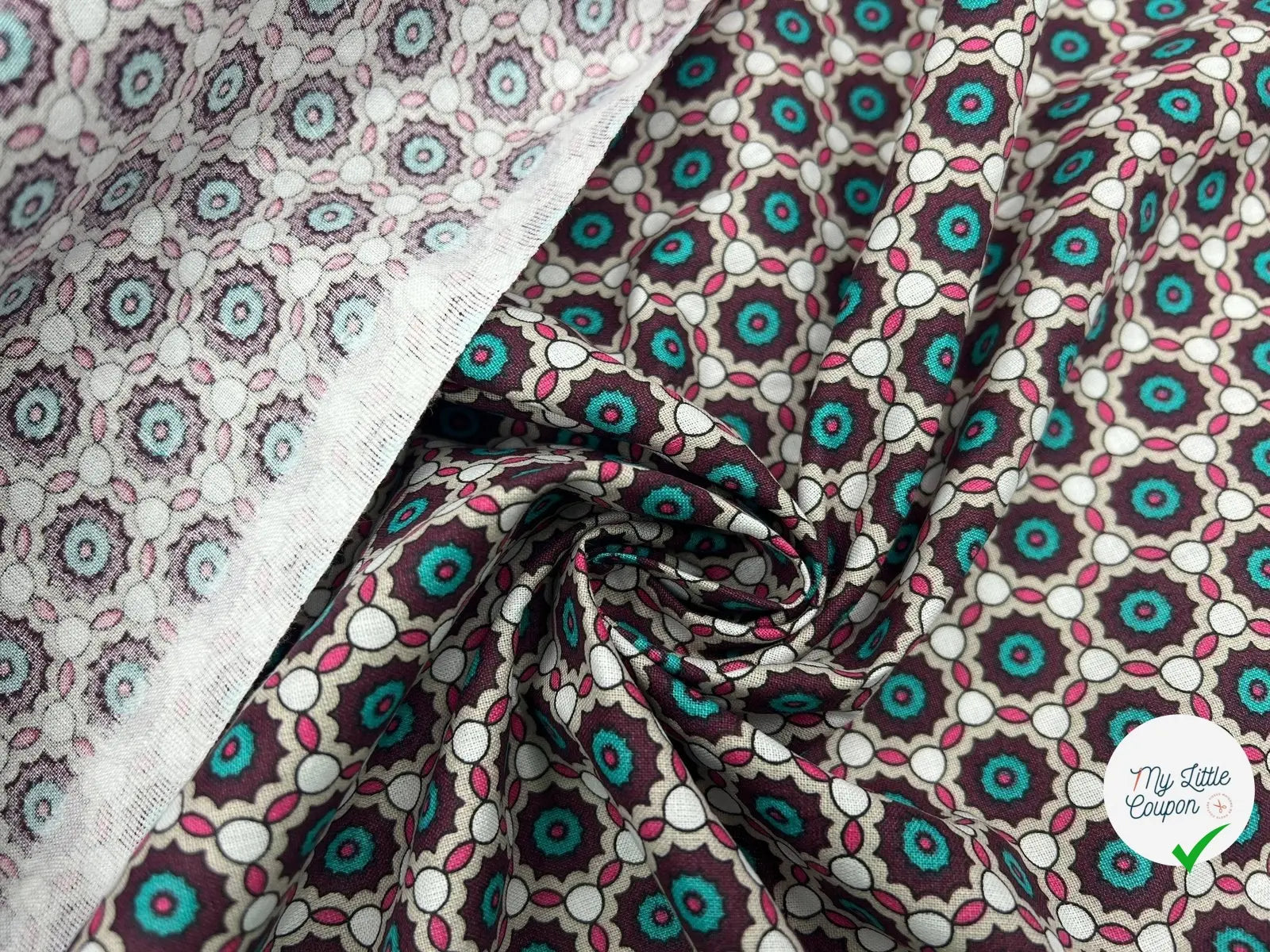 COTONNADE IMPRIMÉE FAÇON TABLIER VINTAGE - My Little Coupon - tissu - coudre