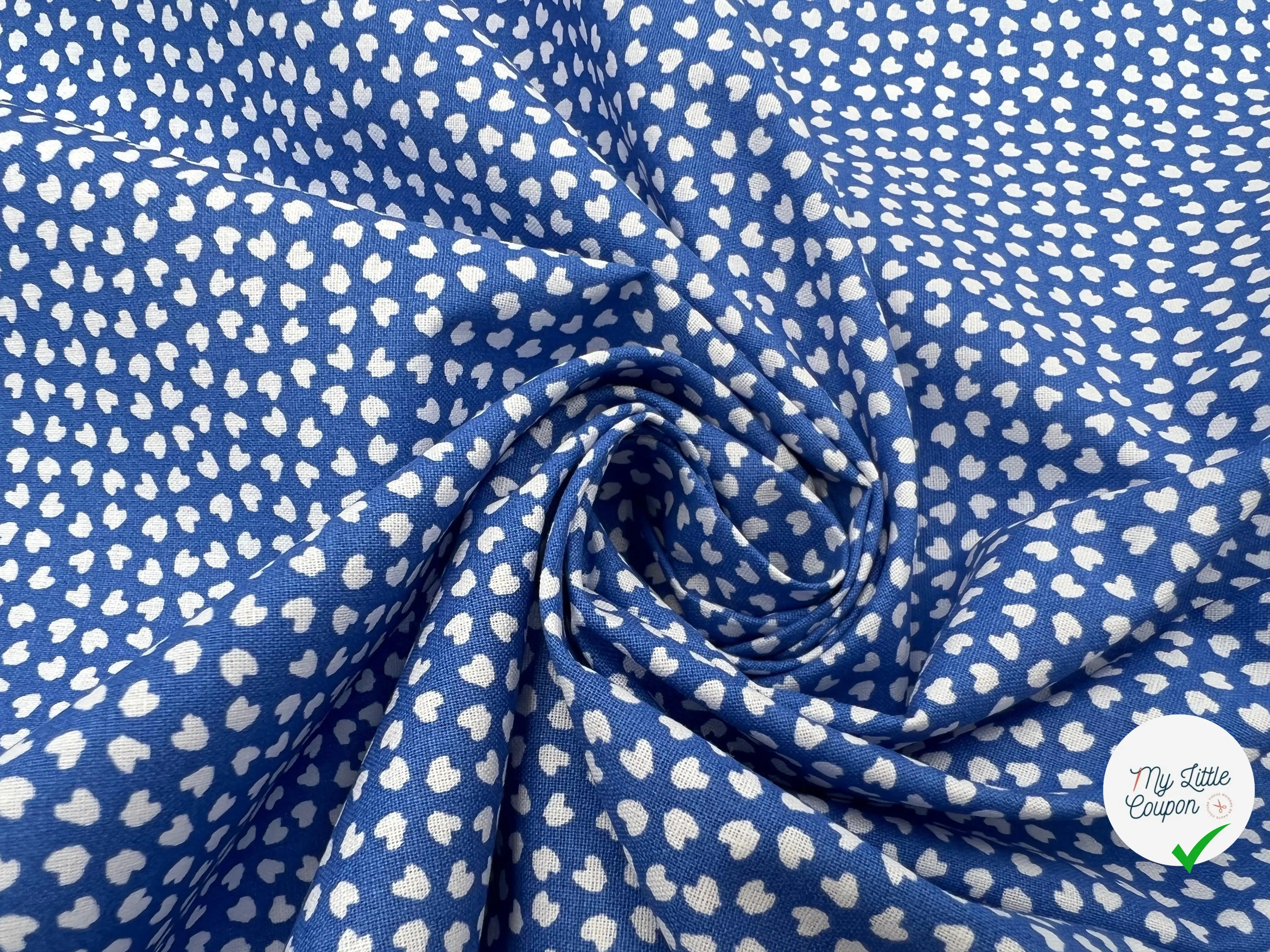 COTONNADE LIPELO BLEU ET BLANC - My Little Coupon - tissu - coudre