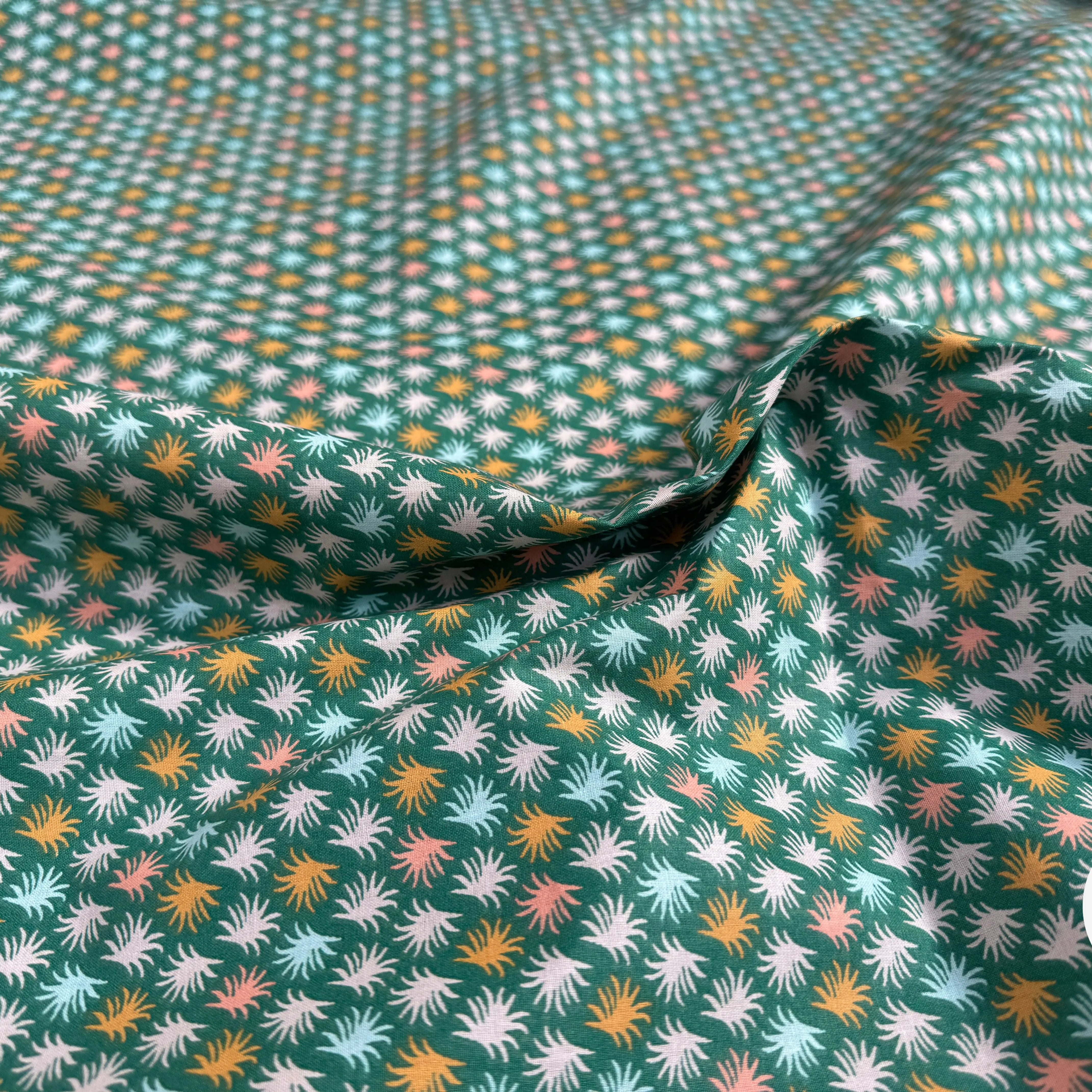 COTONNADE LITNI VERT/ECRU 3B D4 150 - My Little Coupon