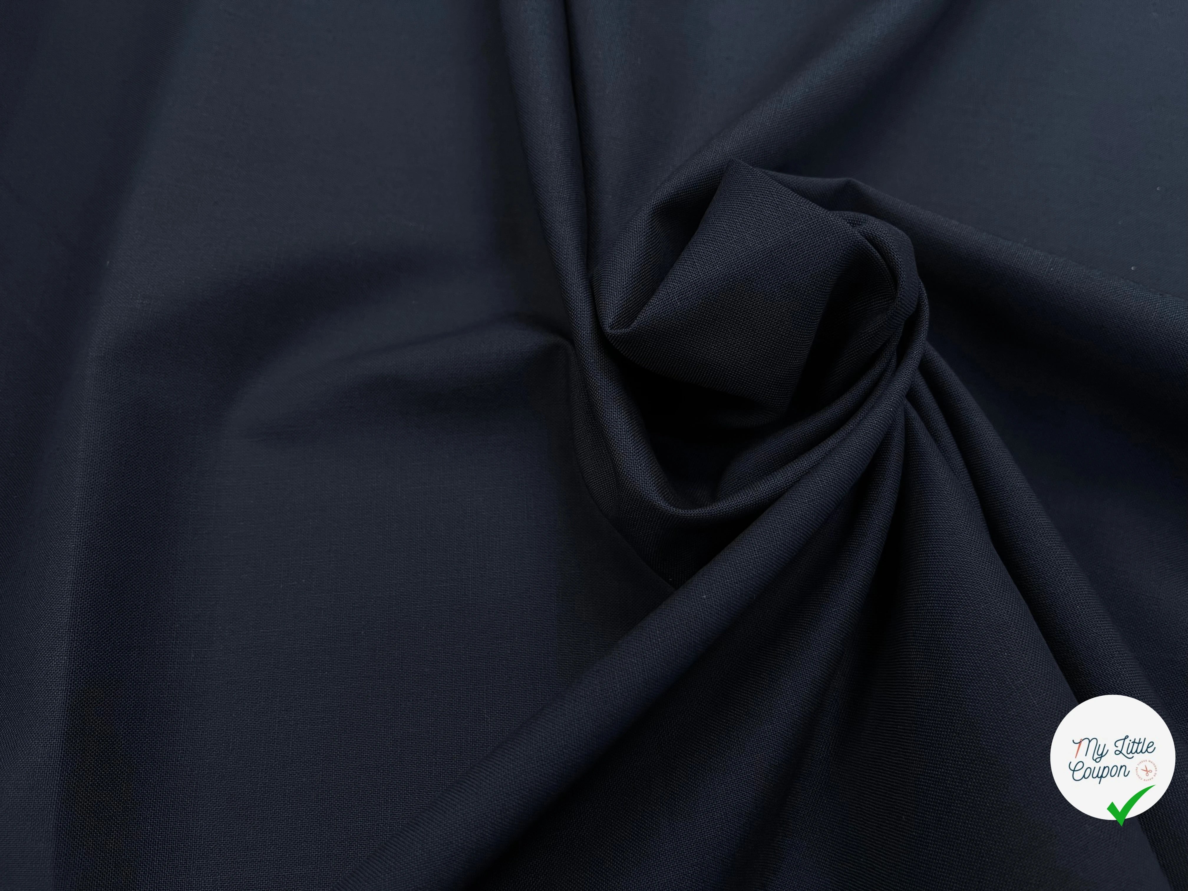 COTONNADE UNIE BLEU MINUIT - My Little Coupon