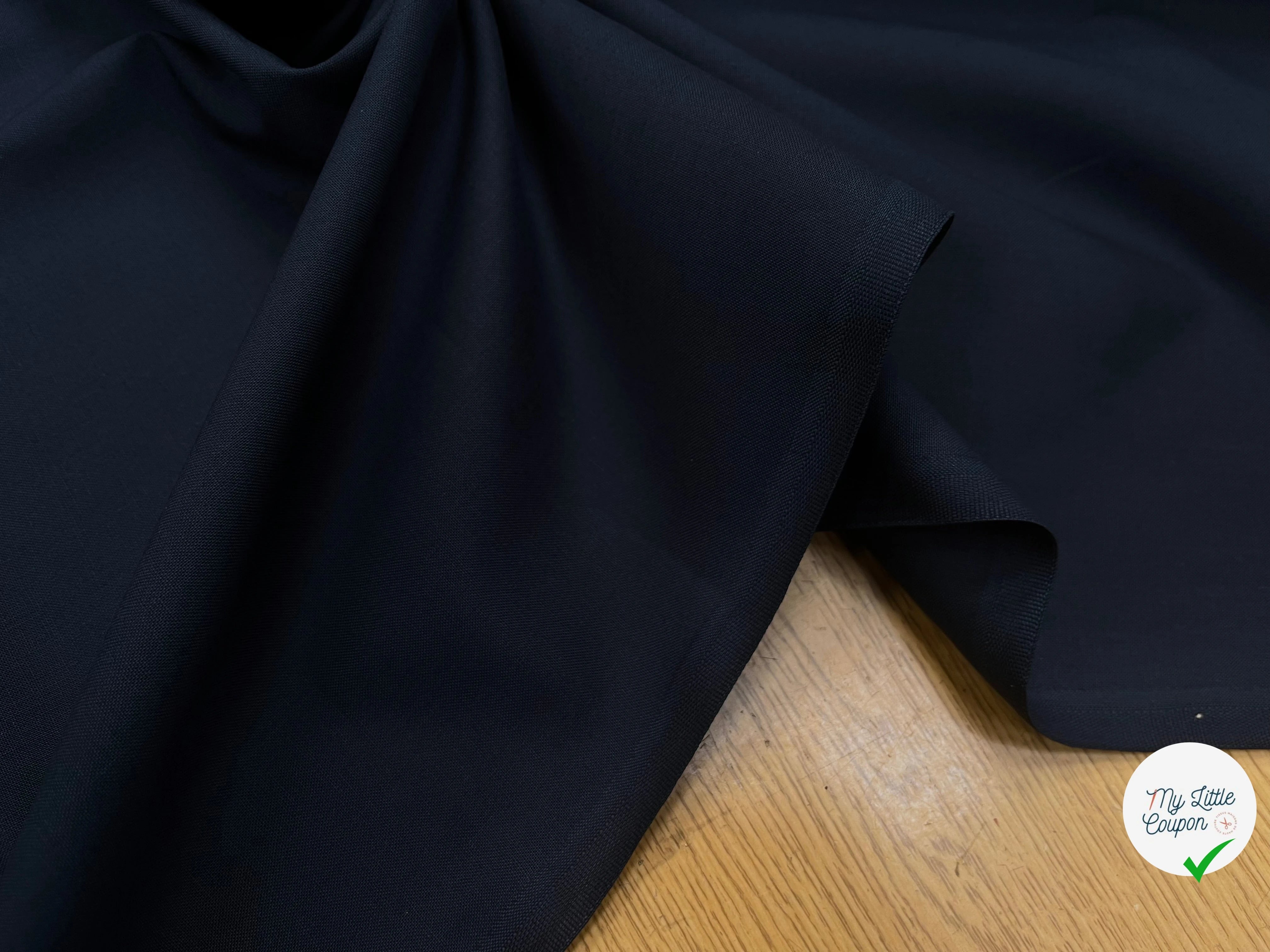 COTONNADE UNIE BLEU MINUIT - My Little Coupon