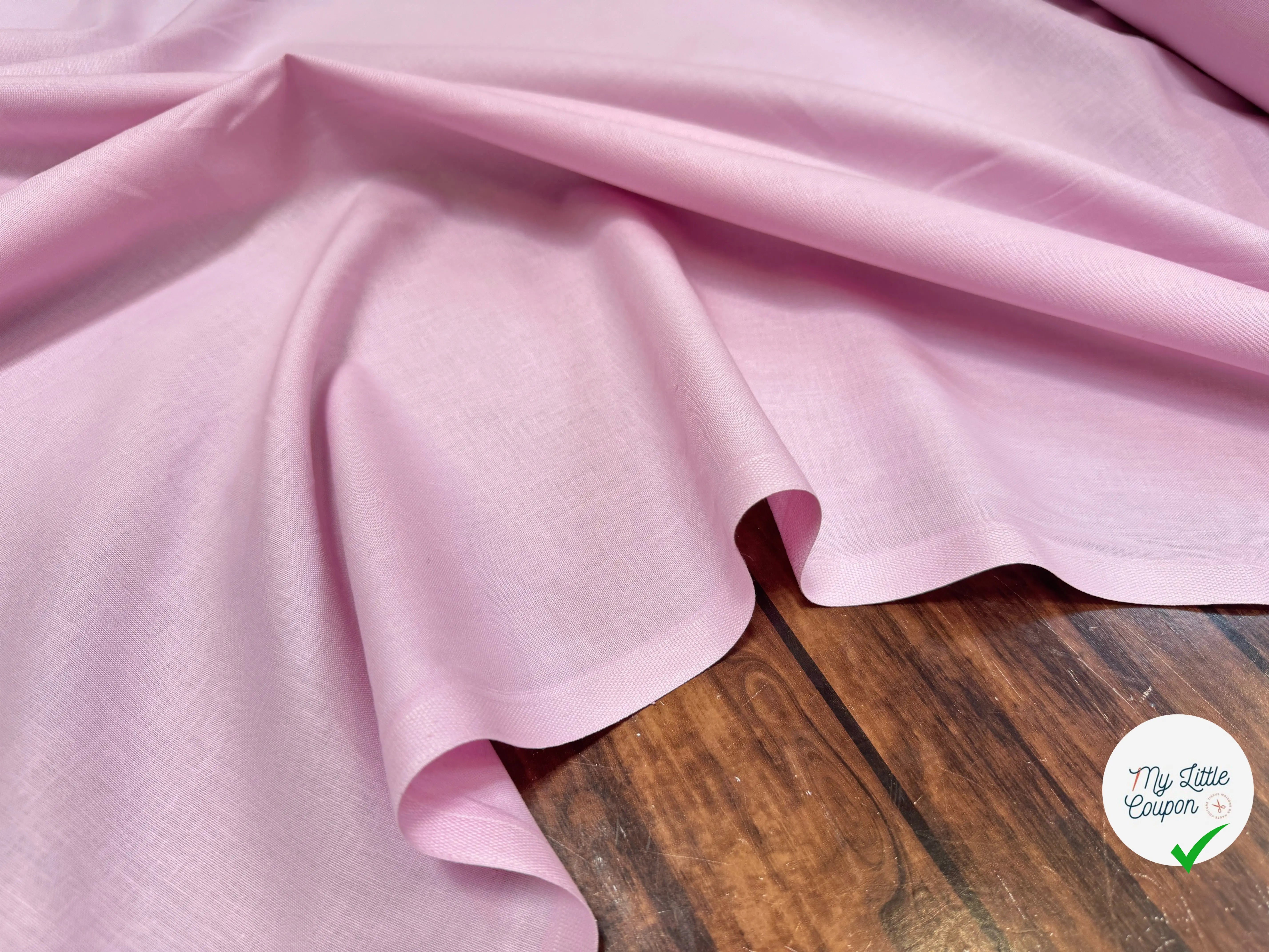 COTONNADE UNIE ROSE PALE - My Little Coupon