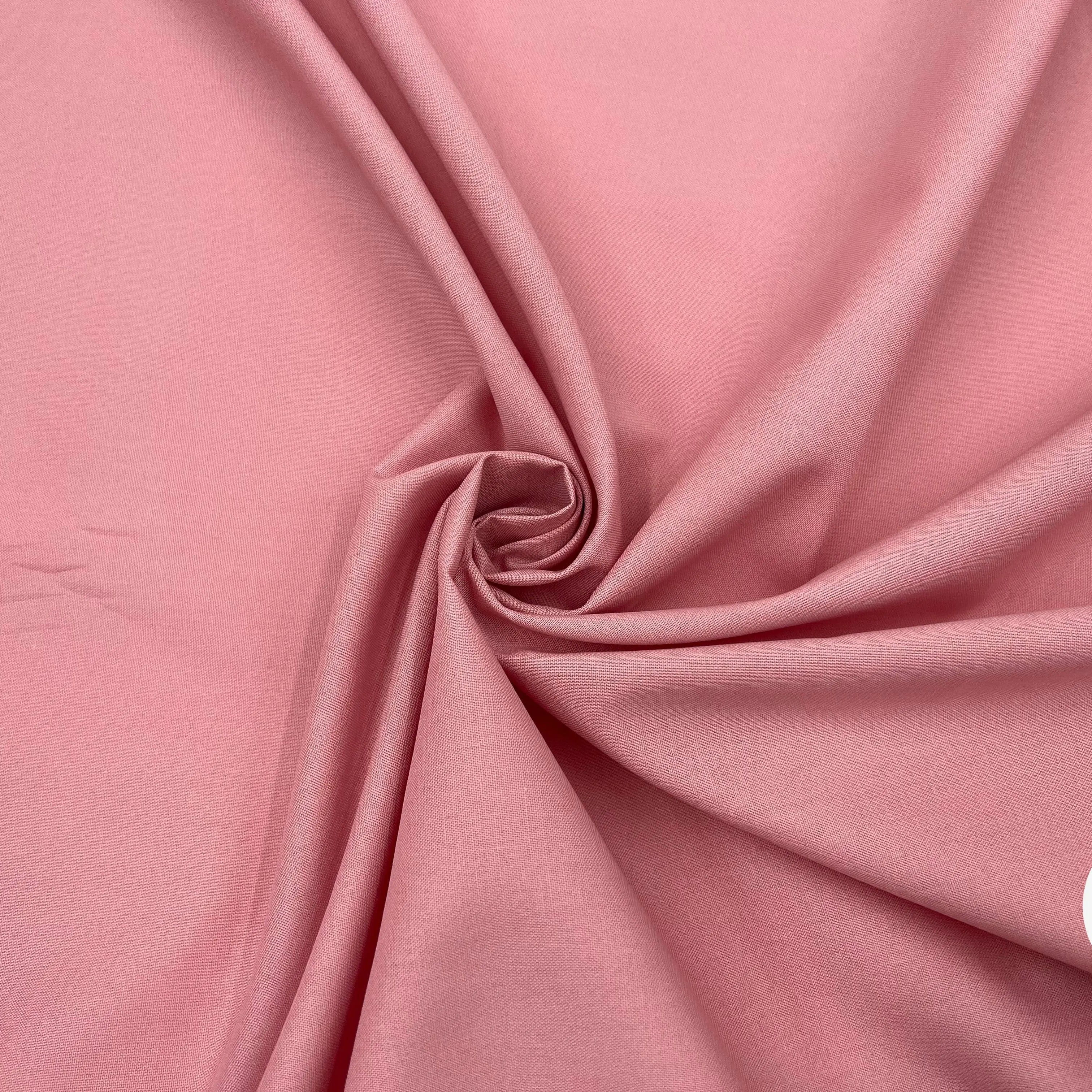 COTONNADE UNIE ROSE - My Little Coupon - tissu - coudre