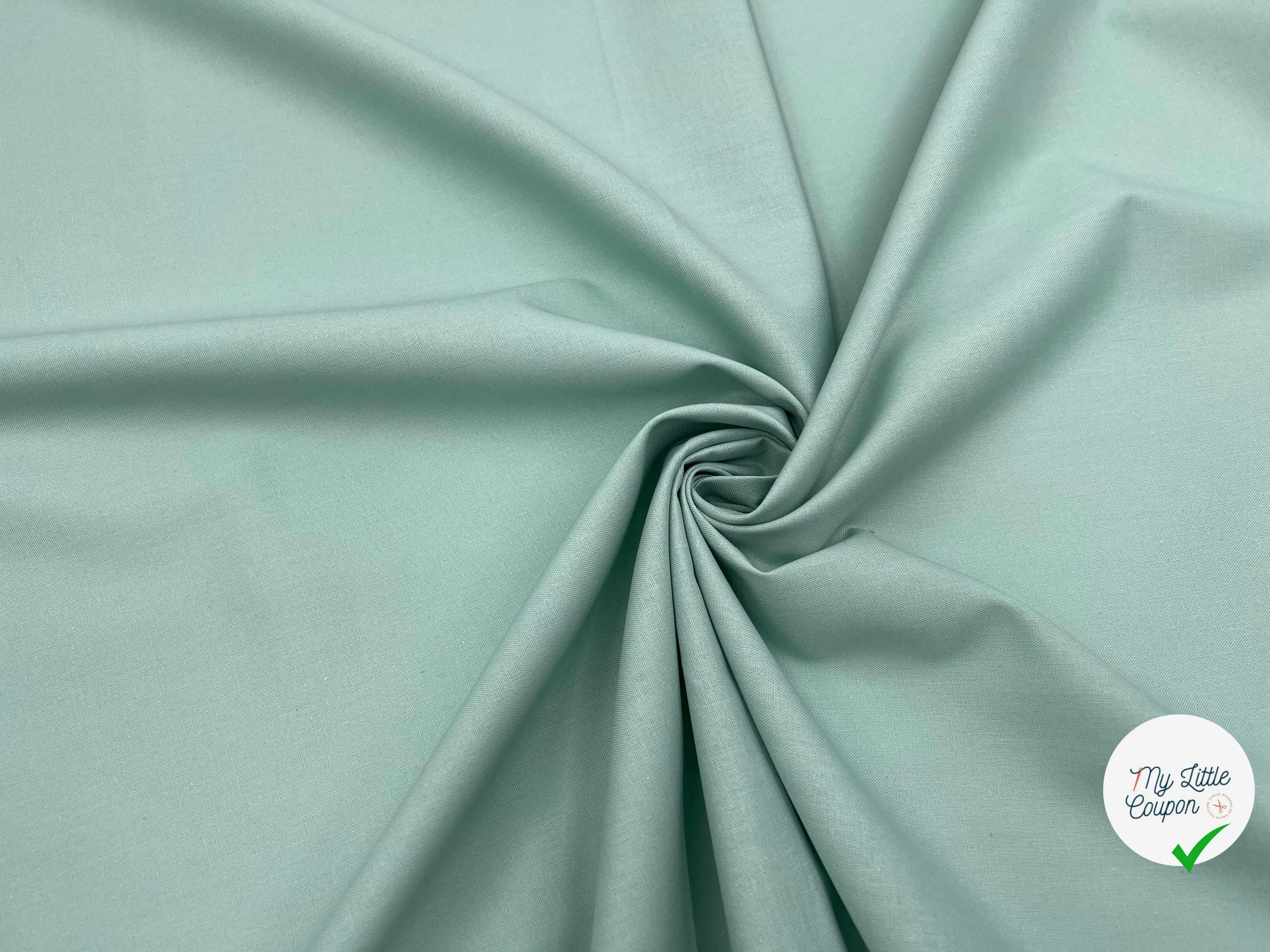COTONNADE UNIE VERT JADE - My Little Coupon - tissu - coudre