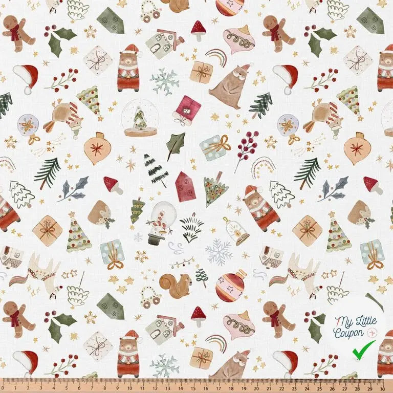 COTONNADE VISBY BLANC / ROUGE 1E NUM Y1 150 - My Little Coupon