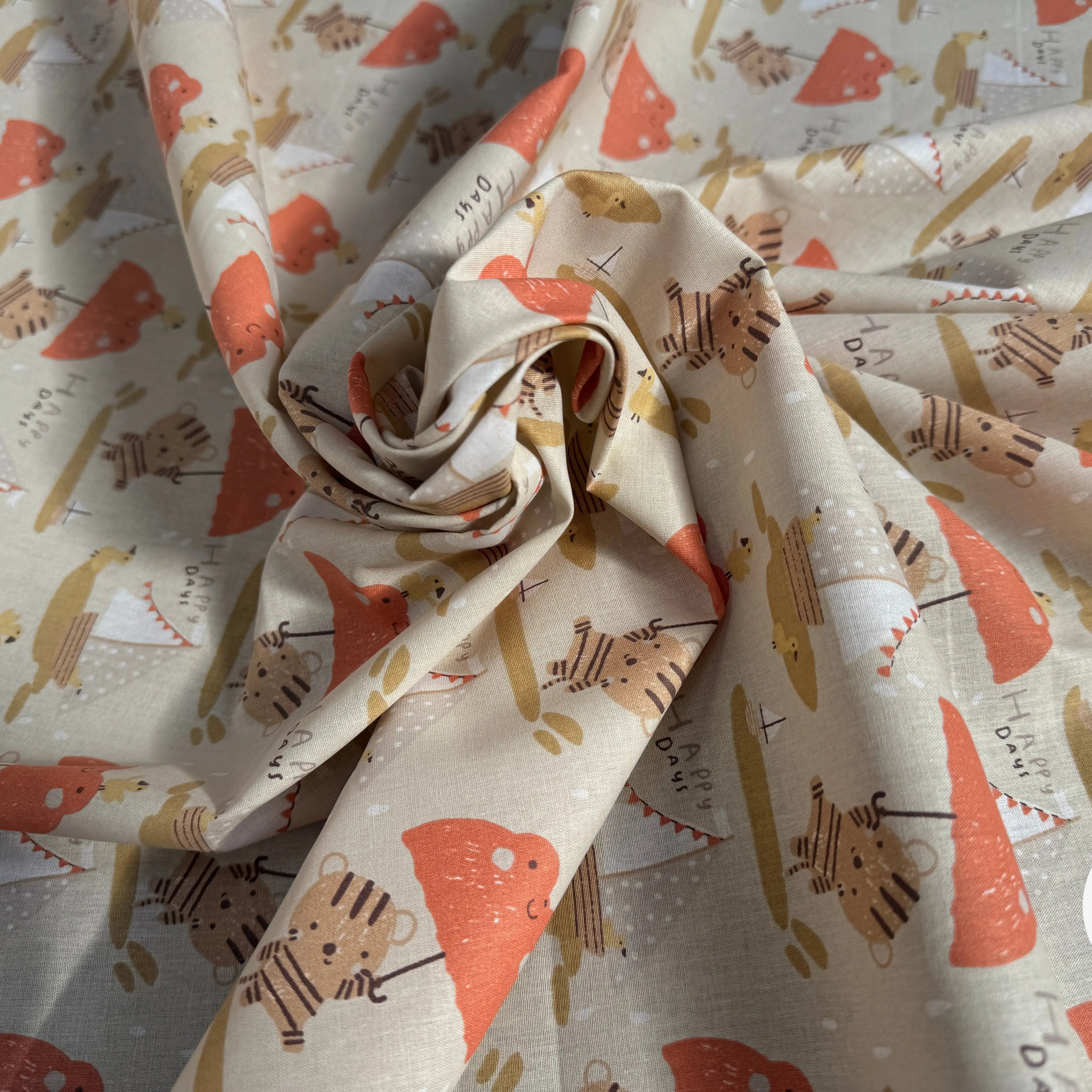 COTONNADE WOOLA BEIGE / ORANGE 1U D5X 150 - My Little Coupon