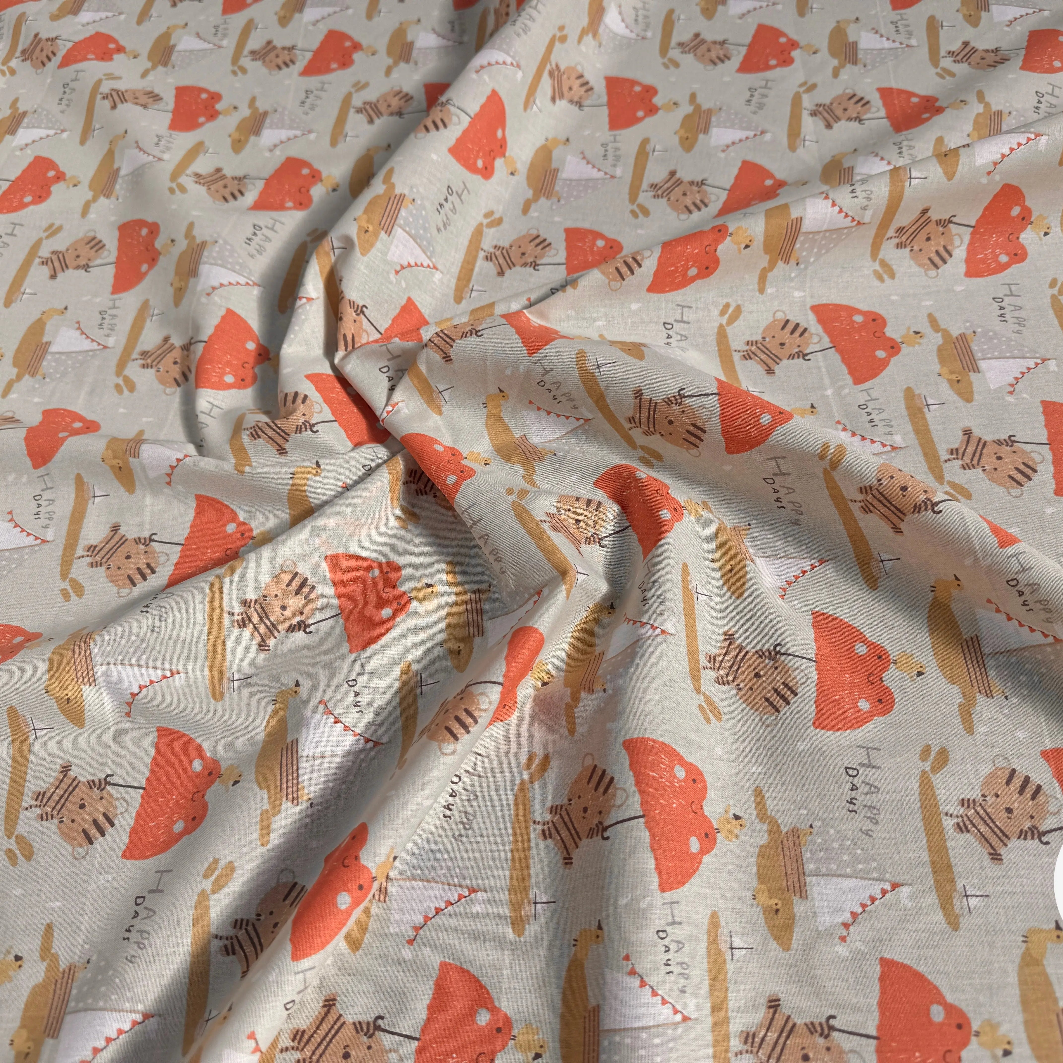 COTONNADE WOOLA BEIGE / ORANGE 1U D5X 150 - My Little Coupon