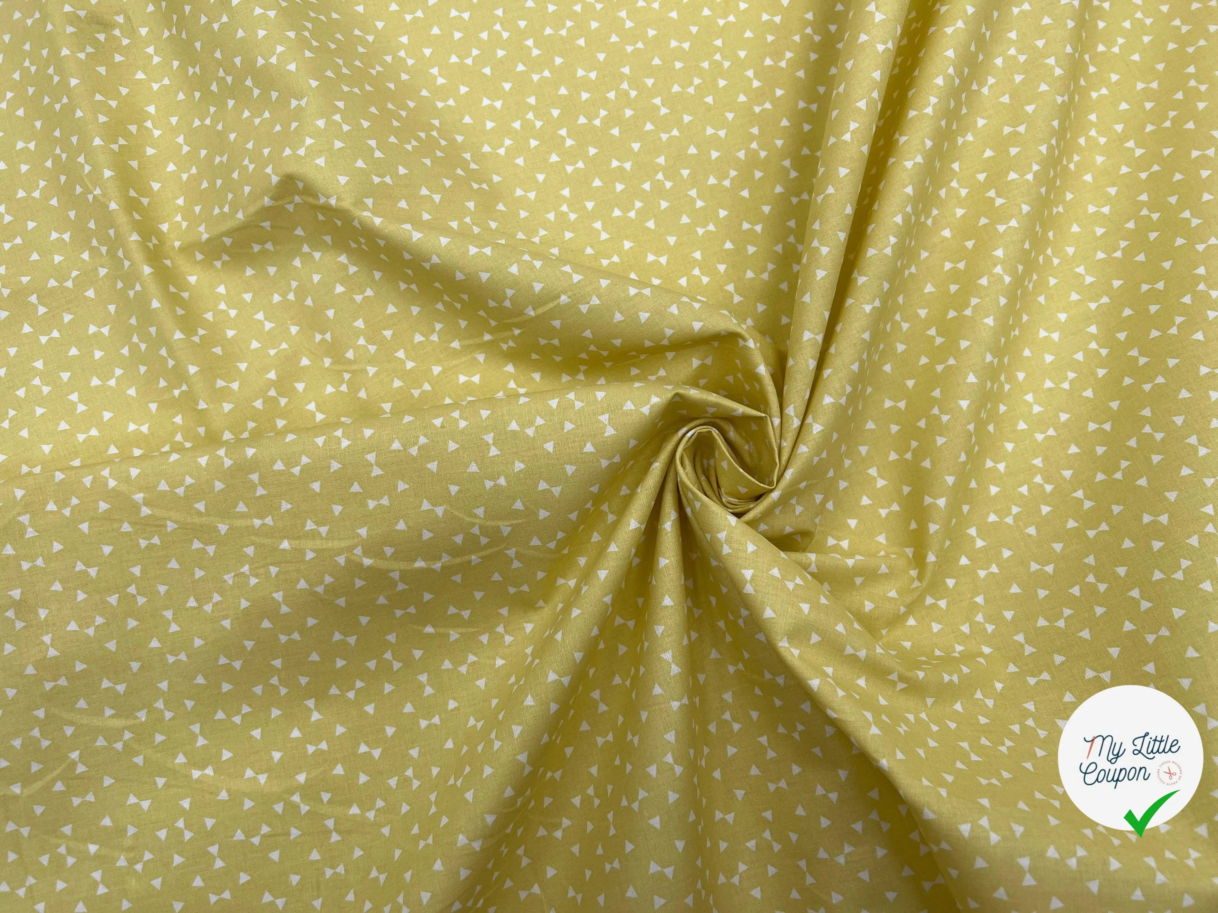COTONNADE YOZID JAUNE & BLANC - My Little Coupon - tissu - coudre