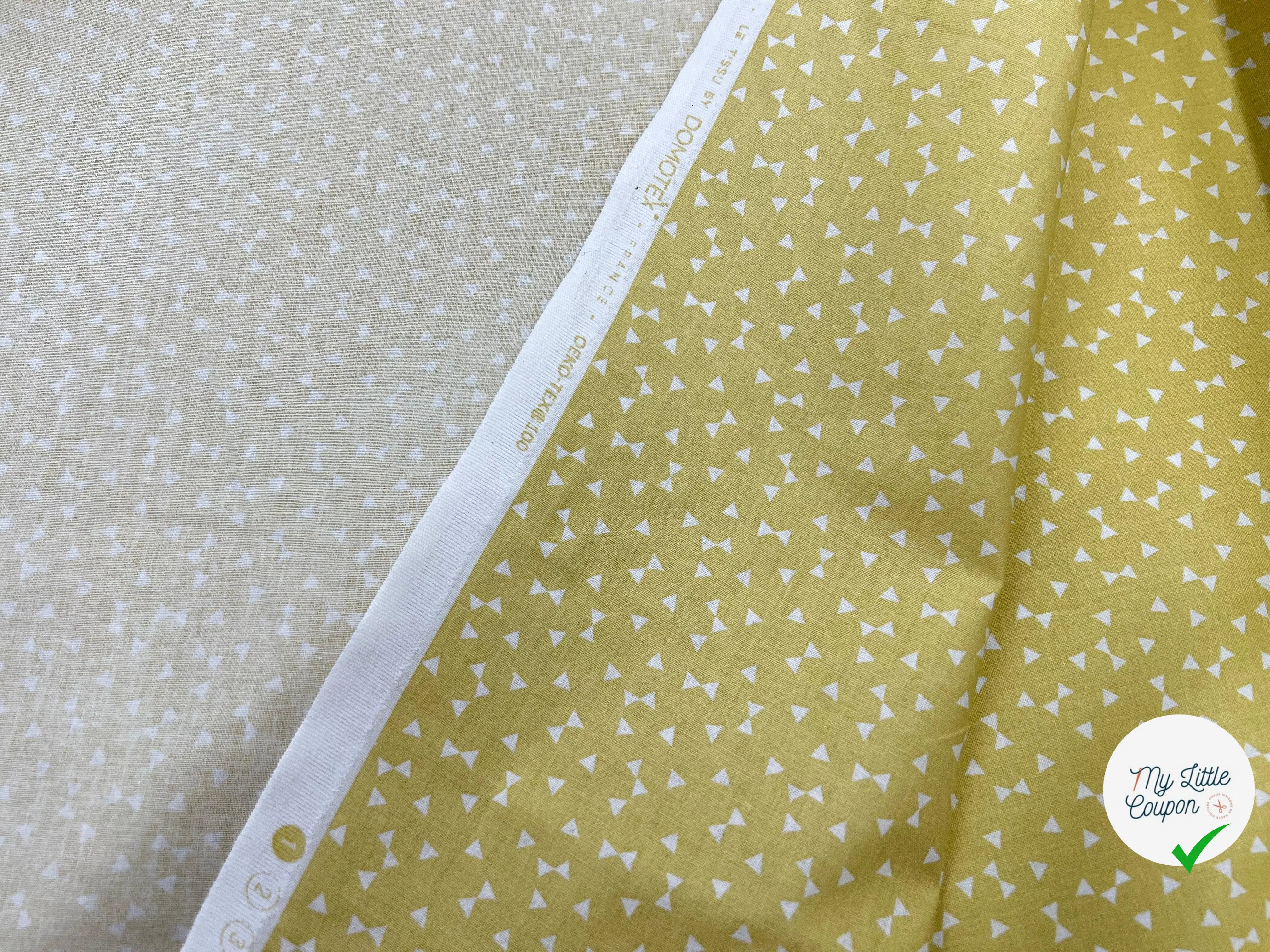 COTONNADE YOZID JAUNE & BLANC - My Little Coupon - tissu - coudre