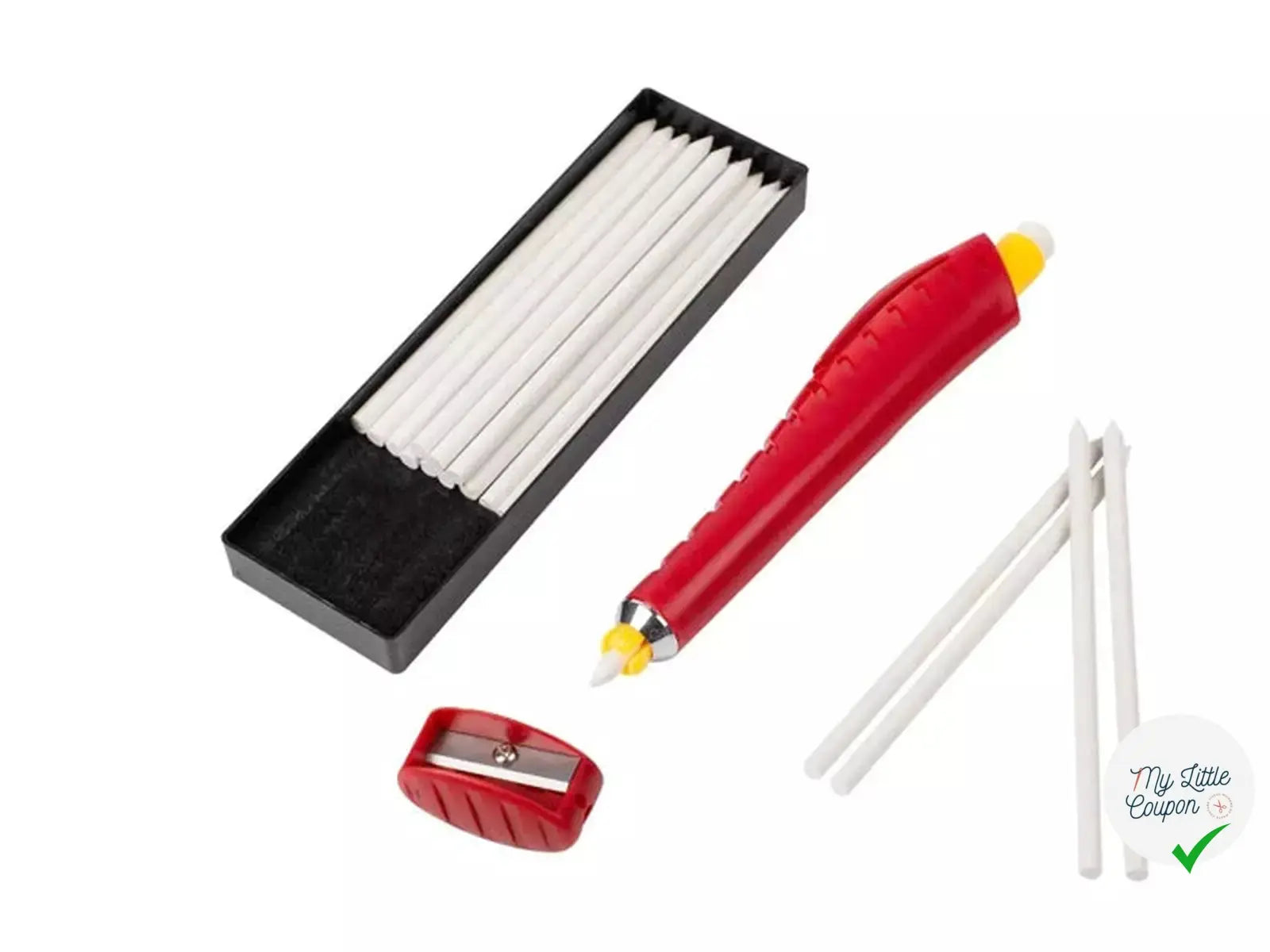 CRAYON CRAIE PORTE-MINE + 16 MINES BLANCHES MLC INTERN