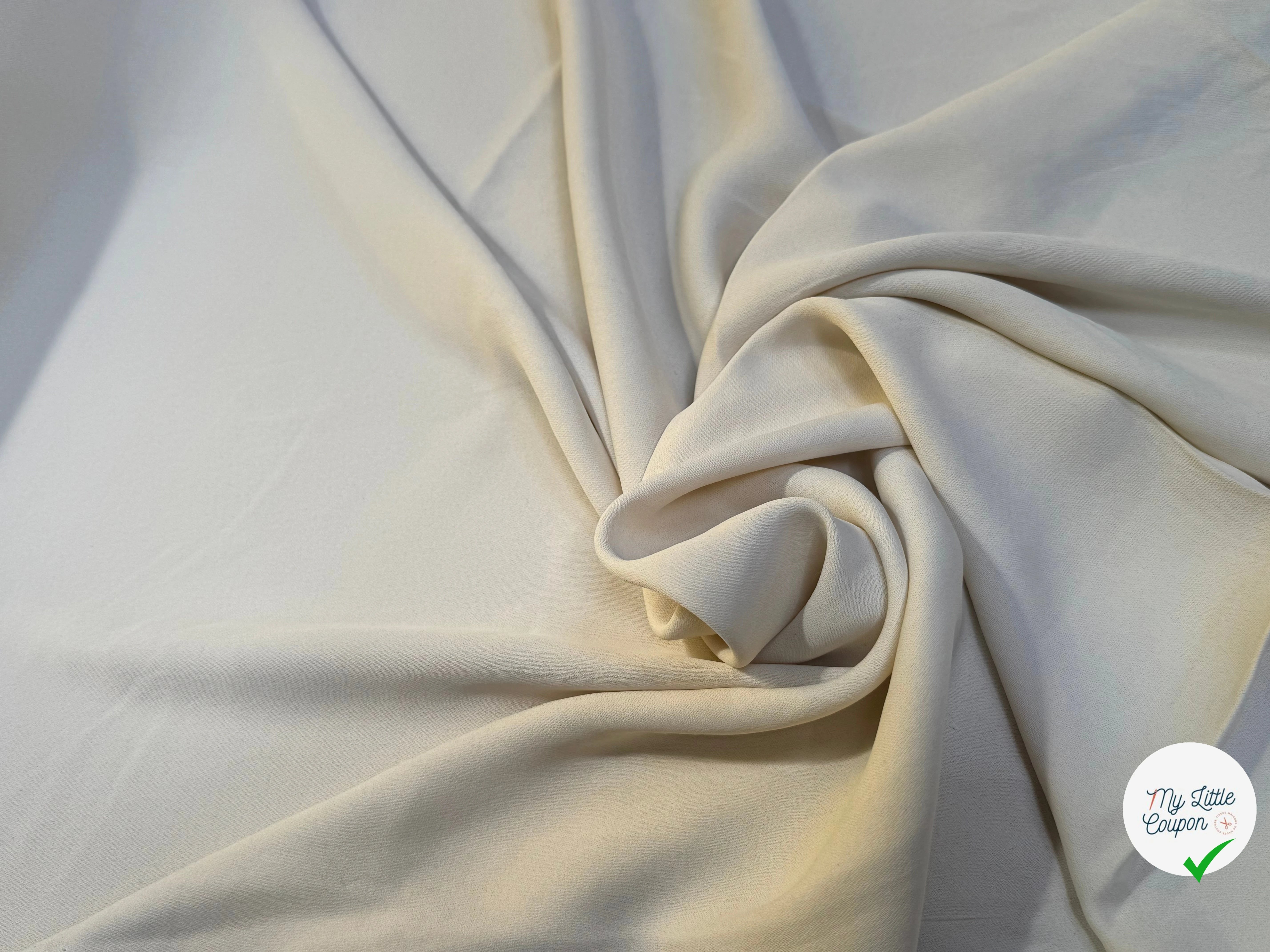 CREPE 100% VISCOSE FLUIDE SUPER TOMBÉ BEIGE CAFÉ AU LAIT - My Little Coupon