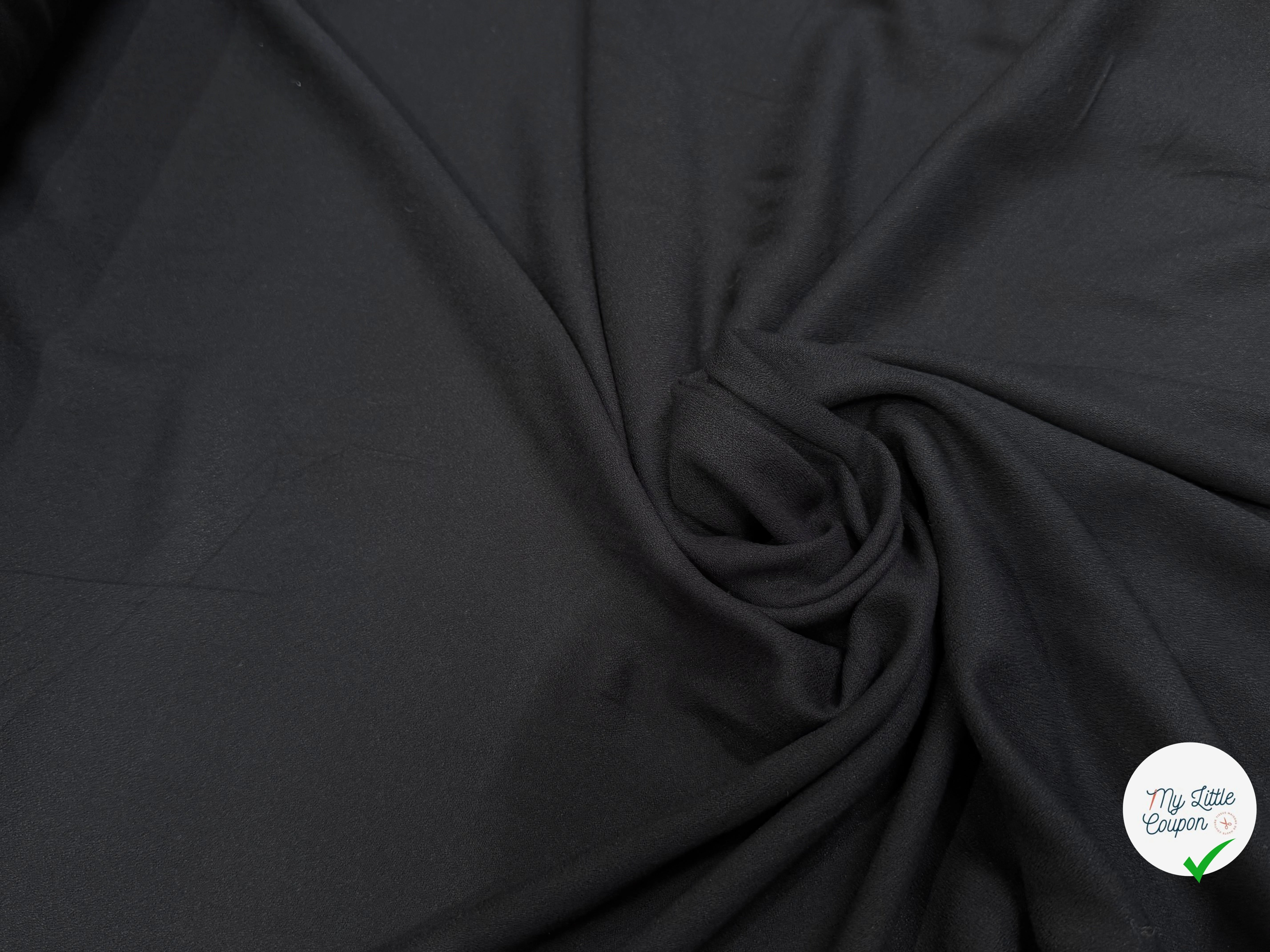 CREPE 100% VISCOSE TOMBÉ FLUIDE NOIR CHIC - My Little Coupon