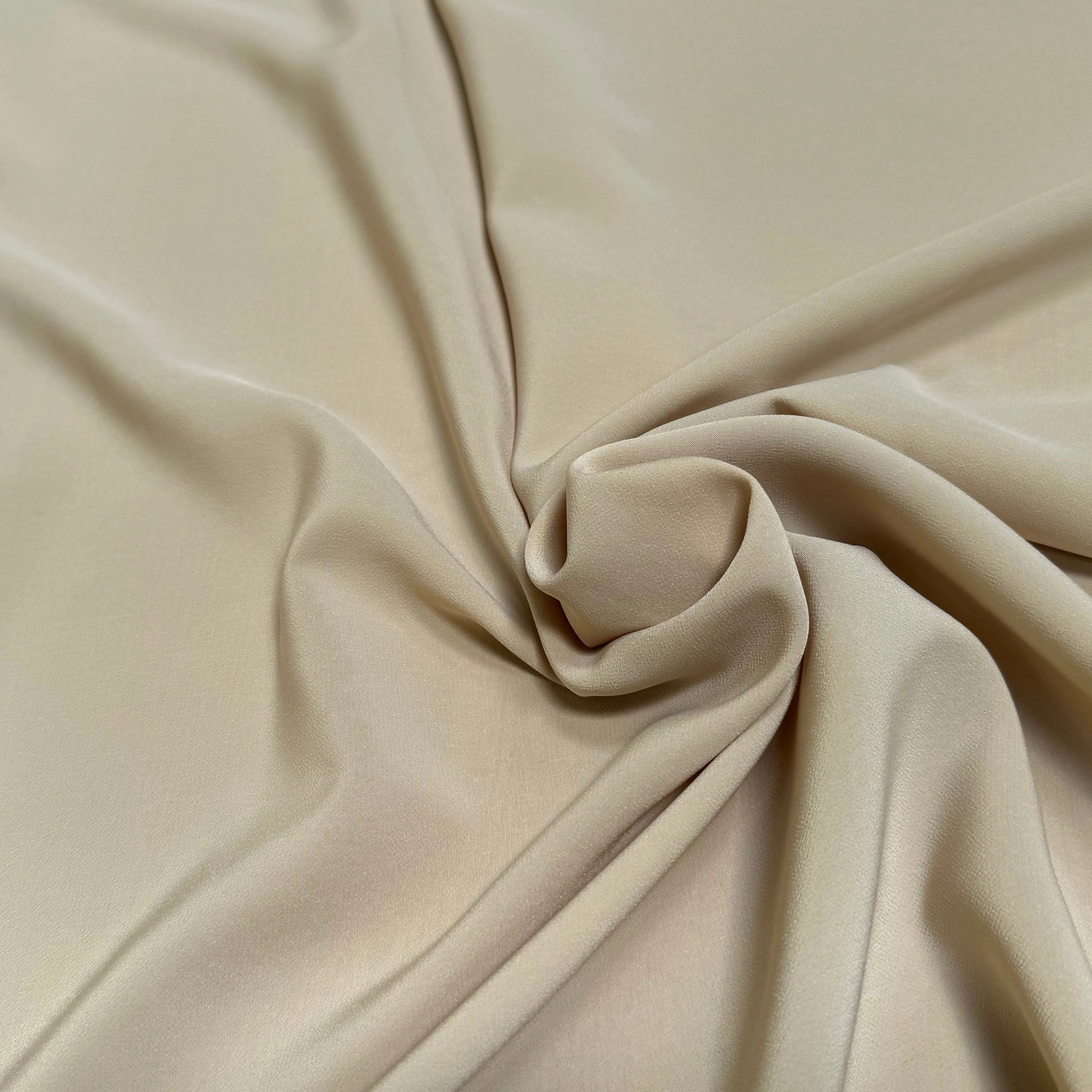 CREPE BEAU TOMBÉ BEIGE VANILLE LÉGÈREMENT SATINÉ - My Little Coupon
