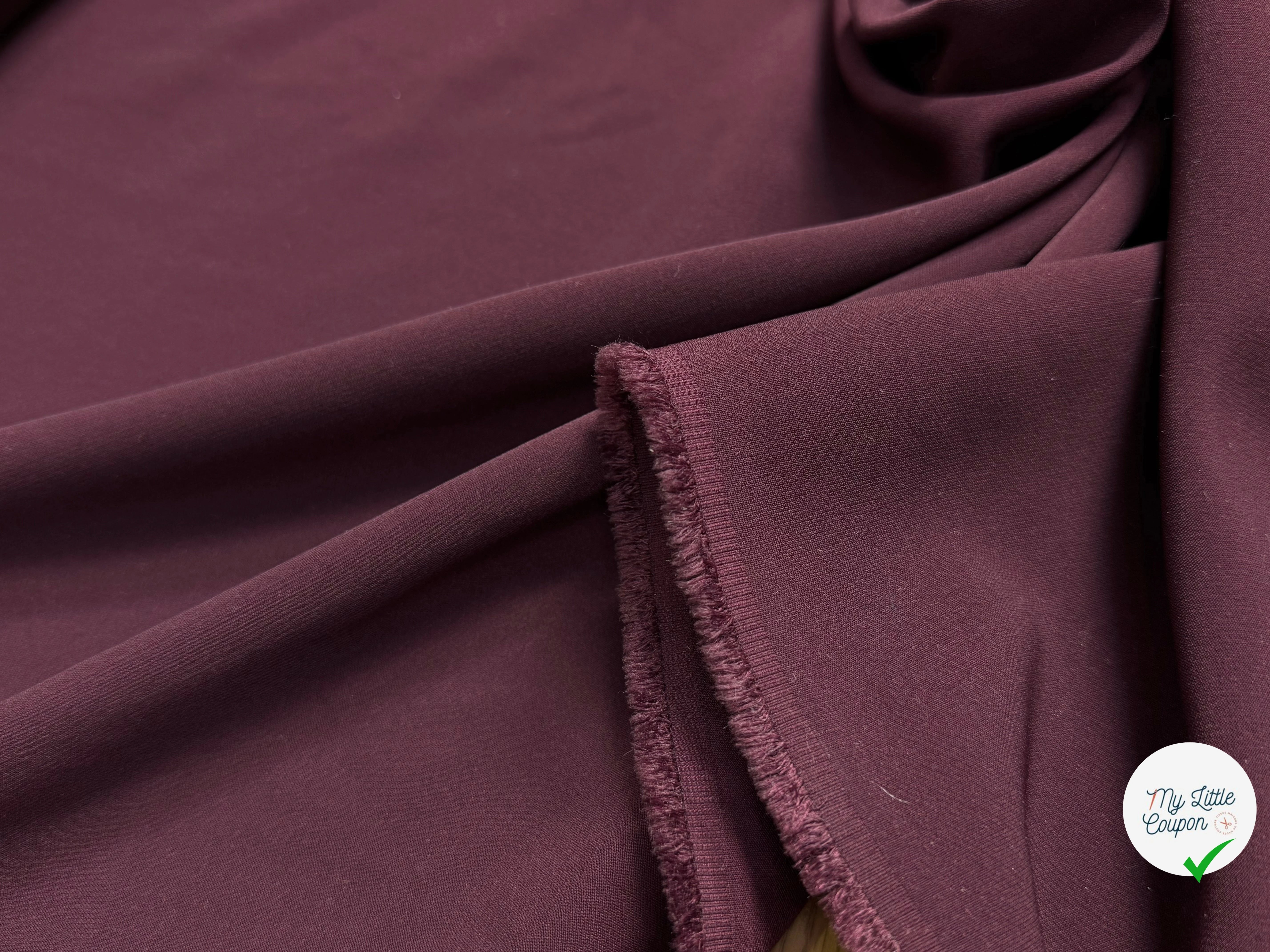 CREPE BEAU TOMBÉ BURGUNDY STRETCH - My Little Coupon