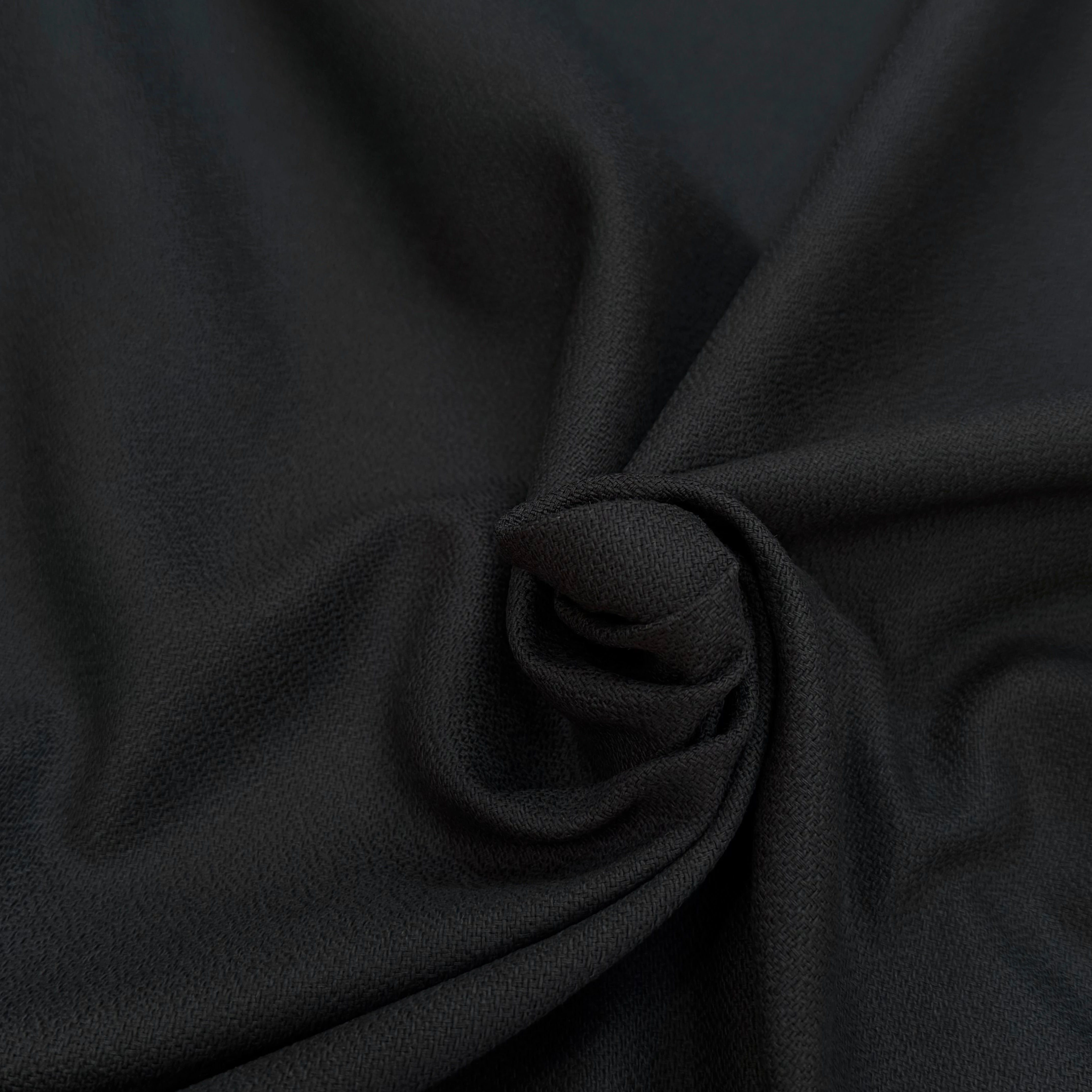 CREPE COTON QUALITÉ COUTURE NOIR ANTHRACITE - My Little Coupon