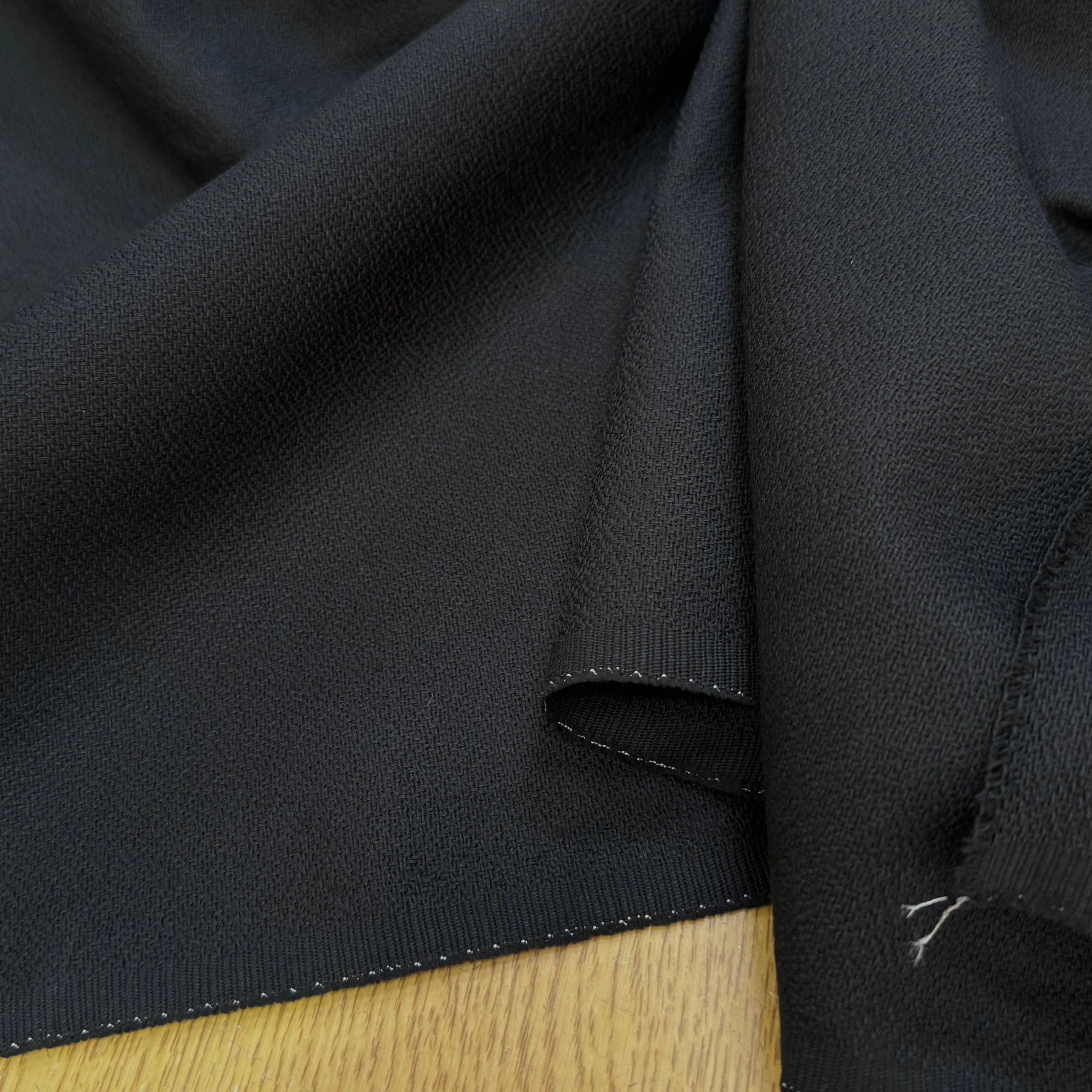 CREPE COTON QUALITÉ COUTURE NOIR ANTHRACITE - My Little Coupon