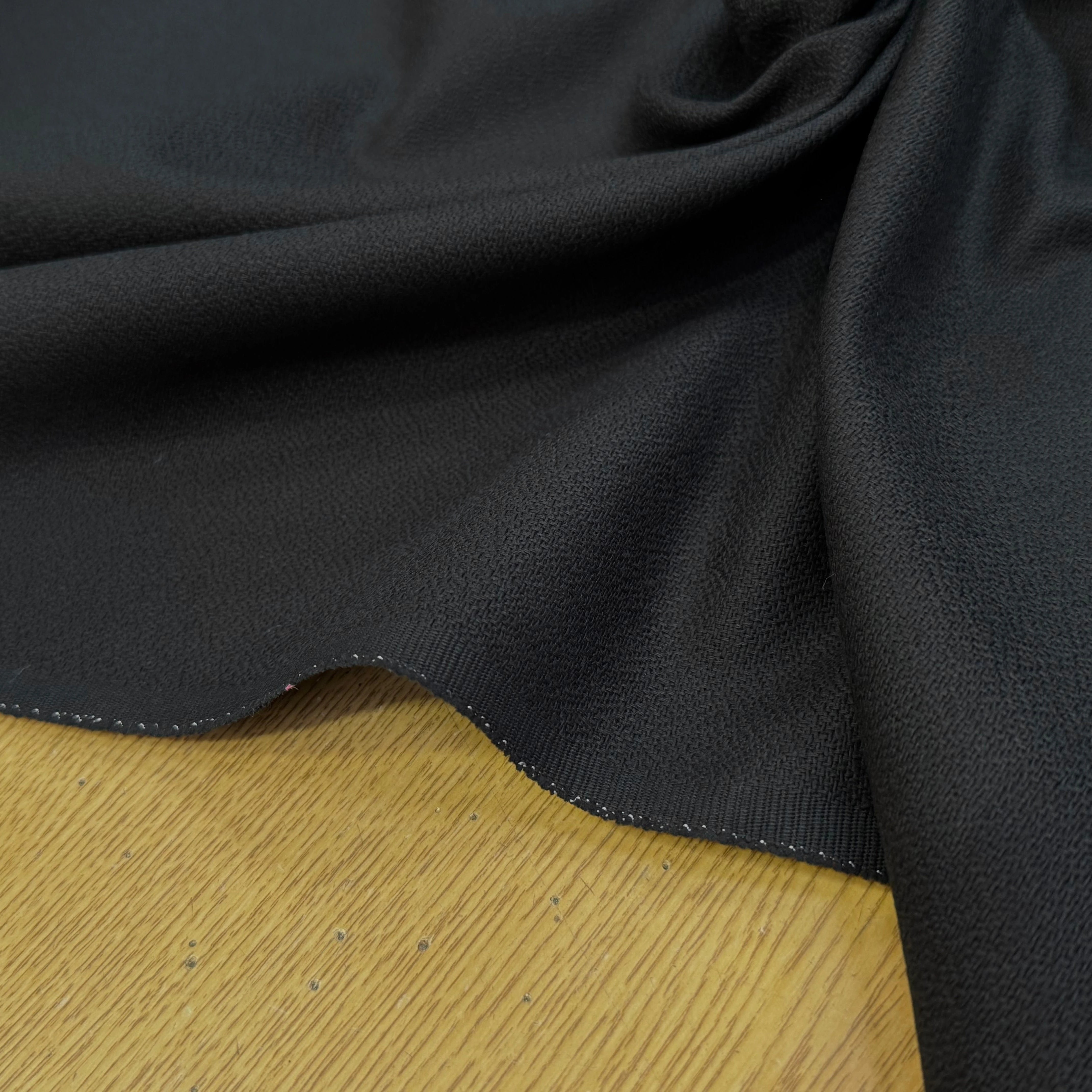 CREPE COTON QUALITÉ COUTURE NOIR ANTHRACITE - My Little Coupon