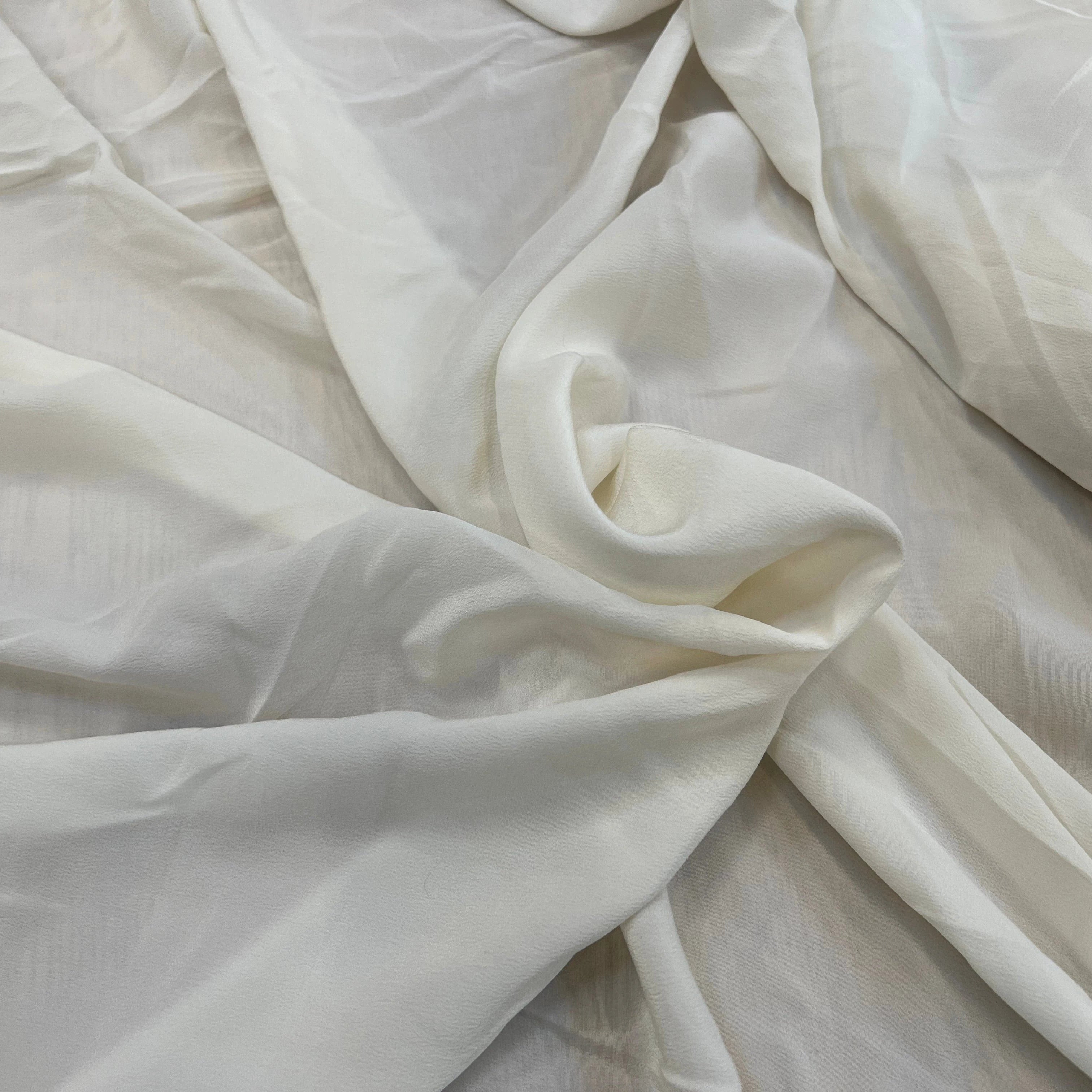 CREPE DE CHINE 100% SOIE ECRU ITALIA - My Little Coupon