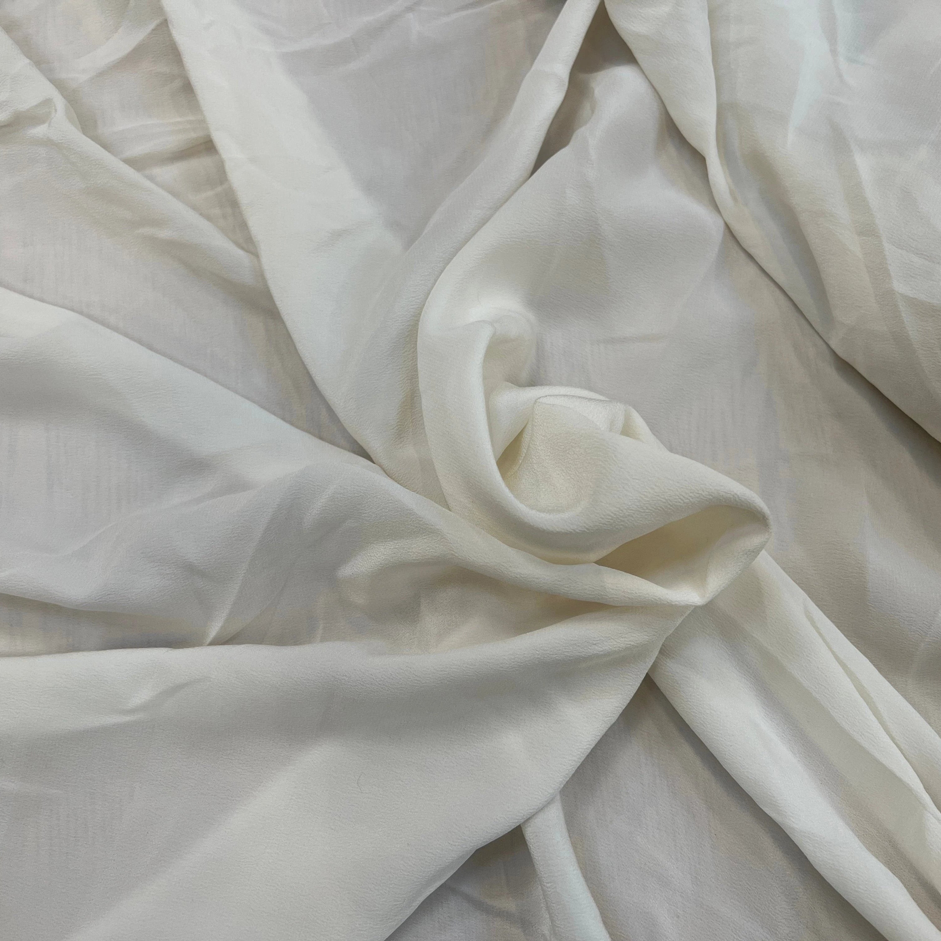 CREPE DE CHINE 100% SOIE ECRU ITALIA - My Little Coupon