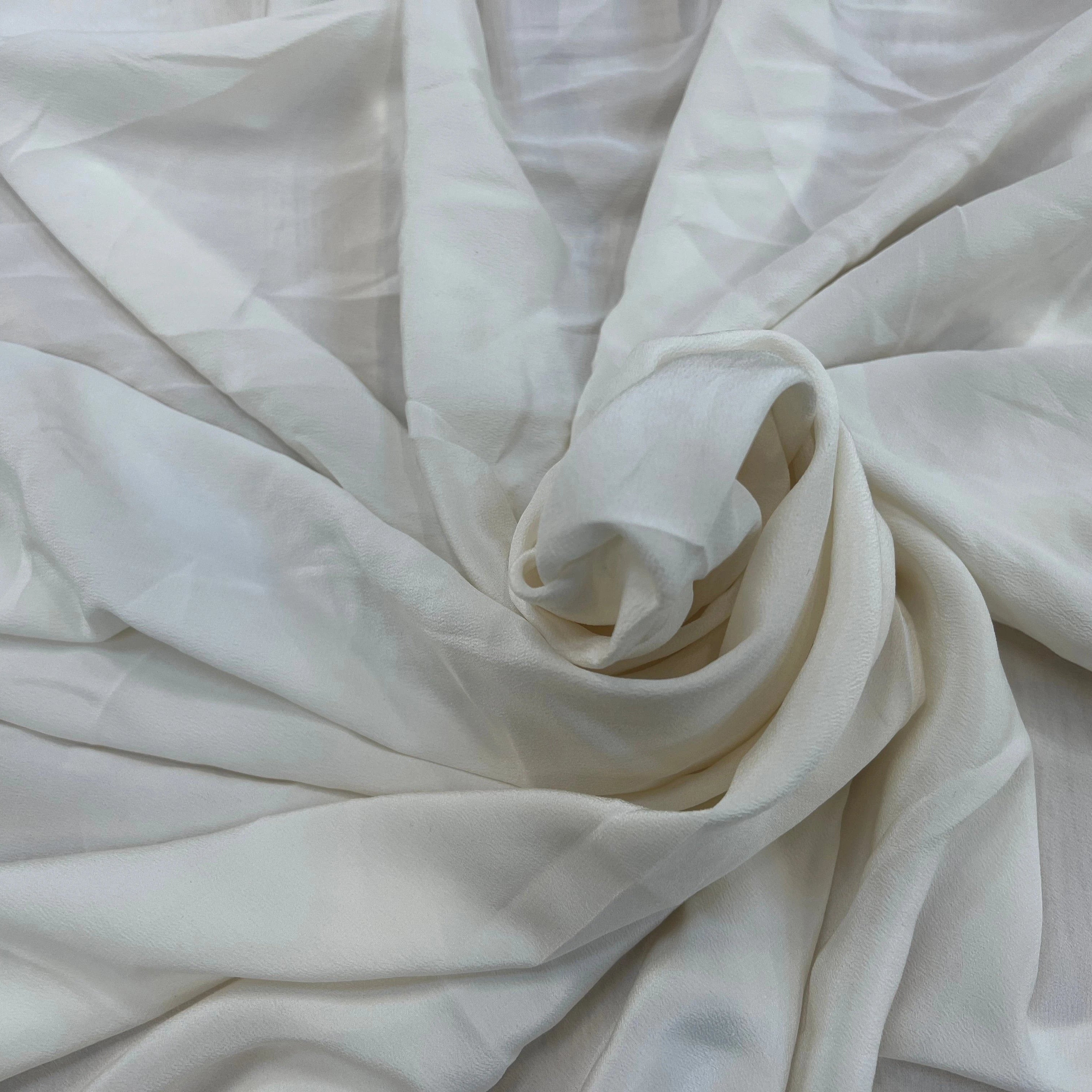 CREPE DE CHINE 100% SOIE ECRU ITALIA - My Little Coupon