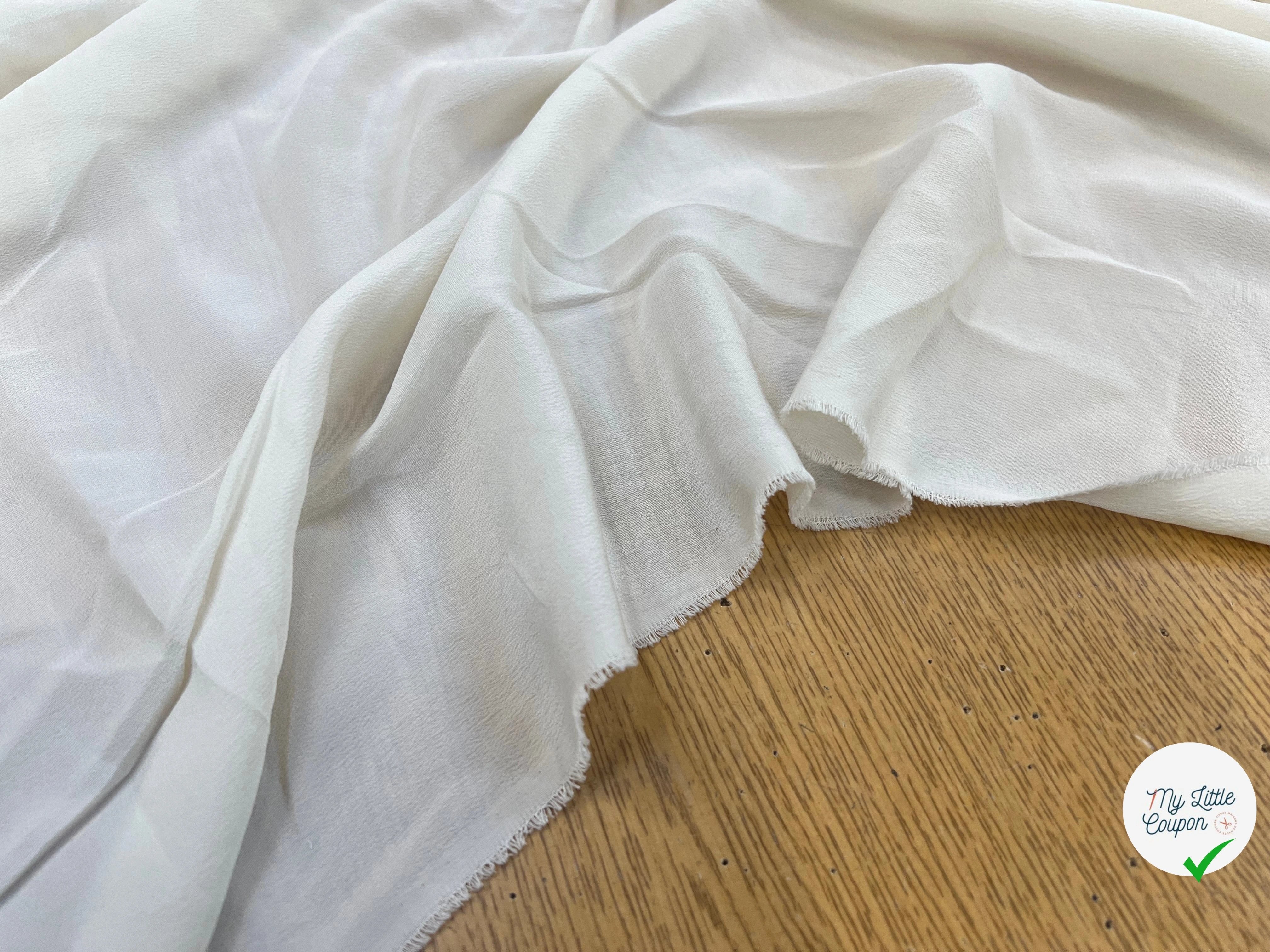 CREPE DE CHINE 100% SOIE ECRU ITALIA - My Little Coupon