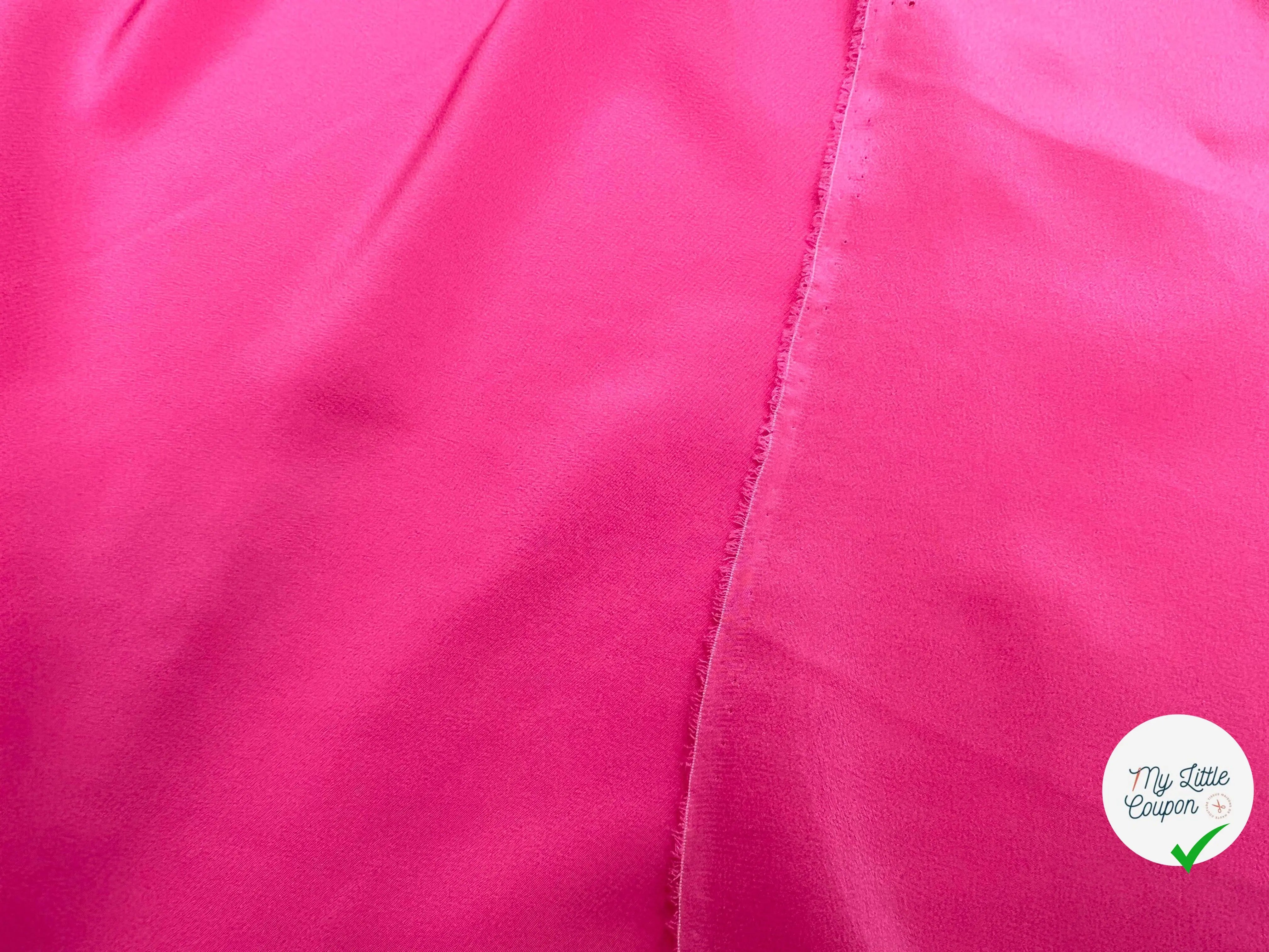 CRÊPE DE CHINE 100% SOIE FUSCHIA - My Little Coupon - tissu - coudre