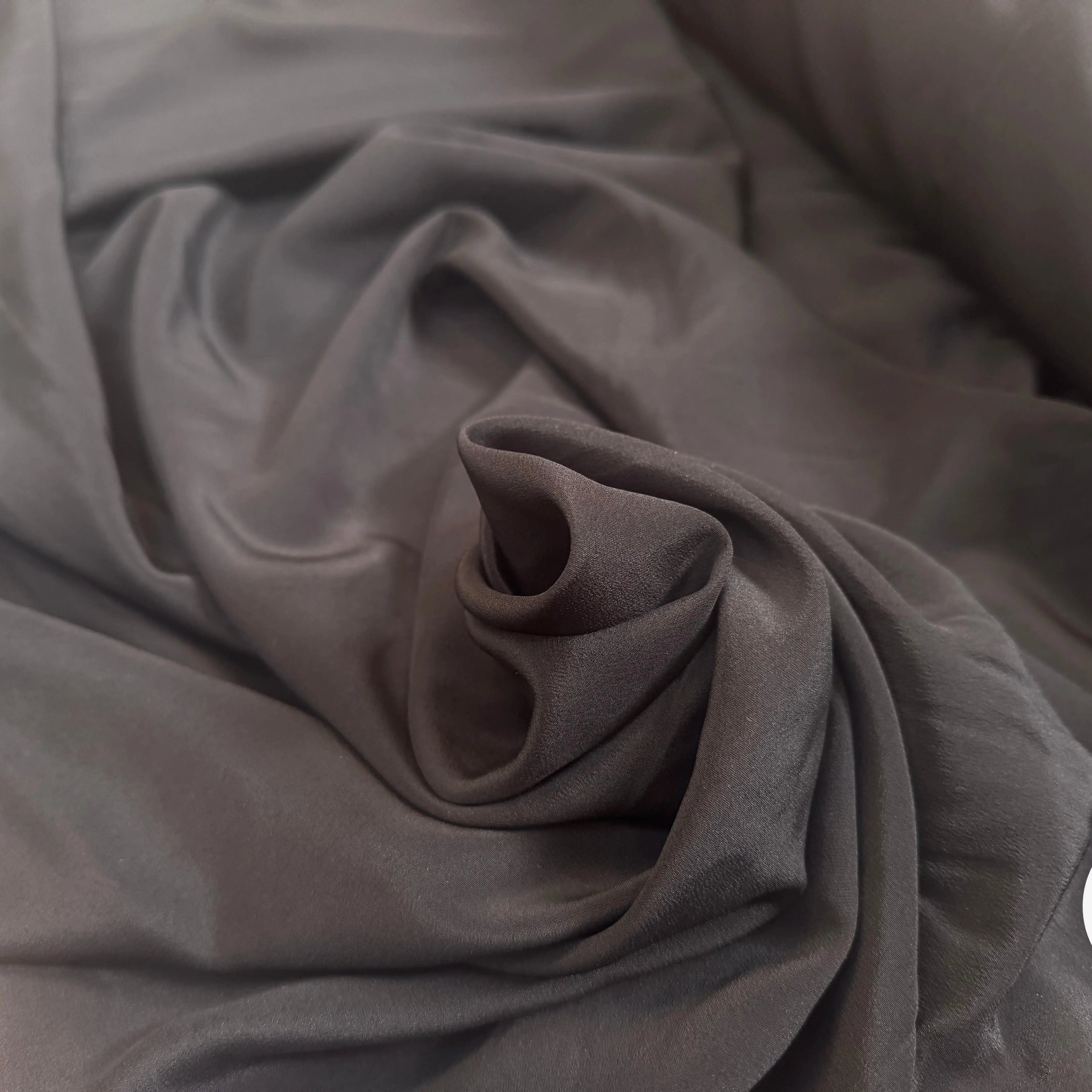 CREPE DE CHINE 100% SOIE UNI NOIR - My Little Coupon