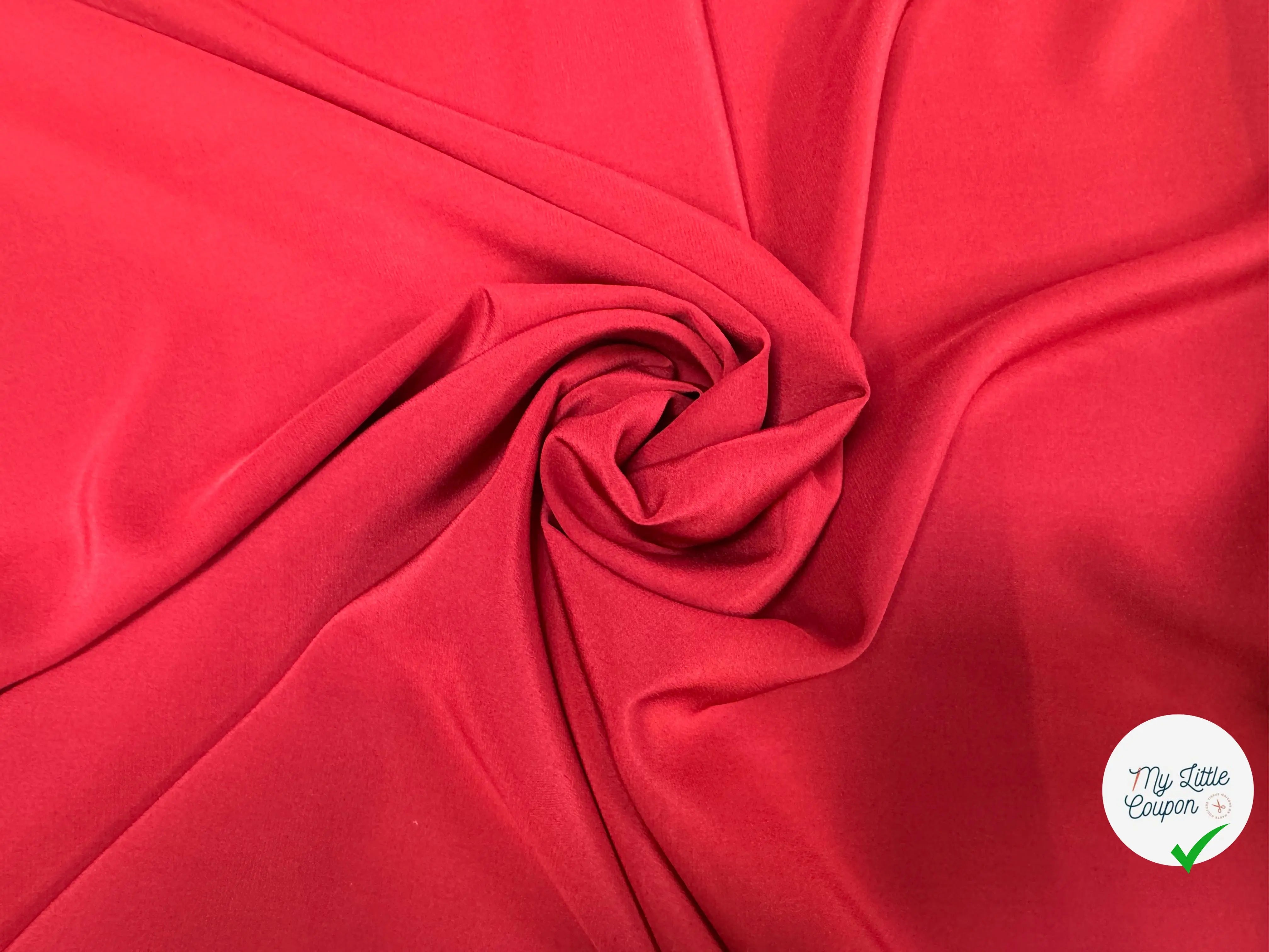 CREPE DE CHINE 100% SOIE, Copper Red - My Little Coupon