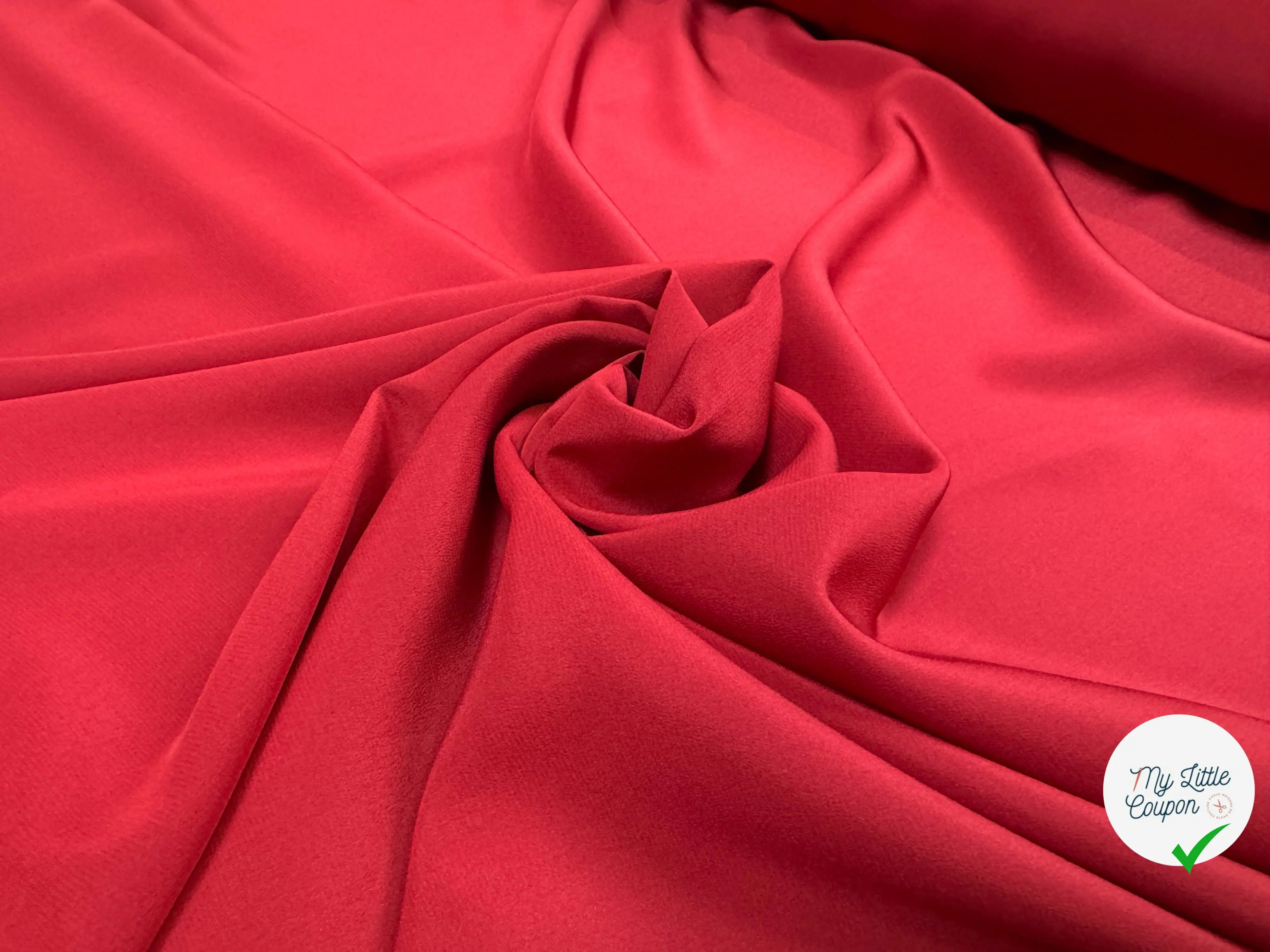 CREPE DE CHINE 100% SOIE, Copper Red - My Little Coupon