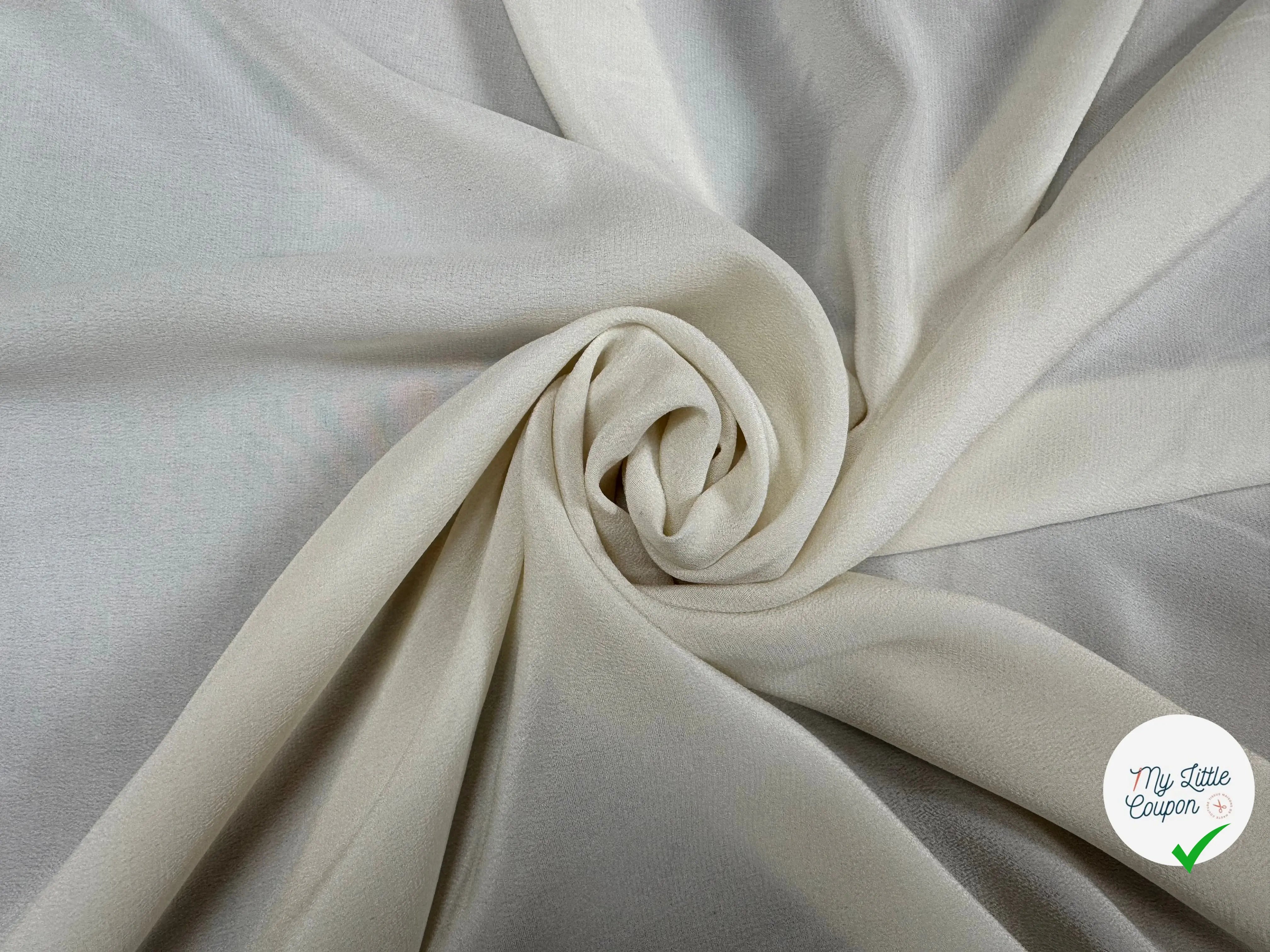 CRÊPE DE CHINE CRÈME 100% SOIE - My Little Coupon