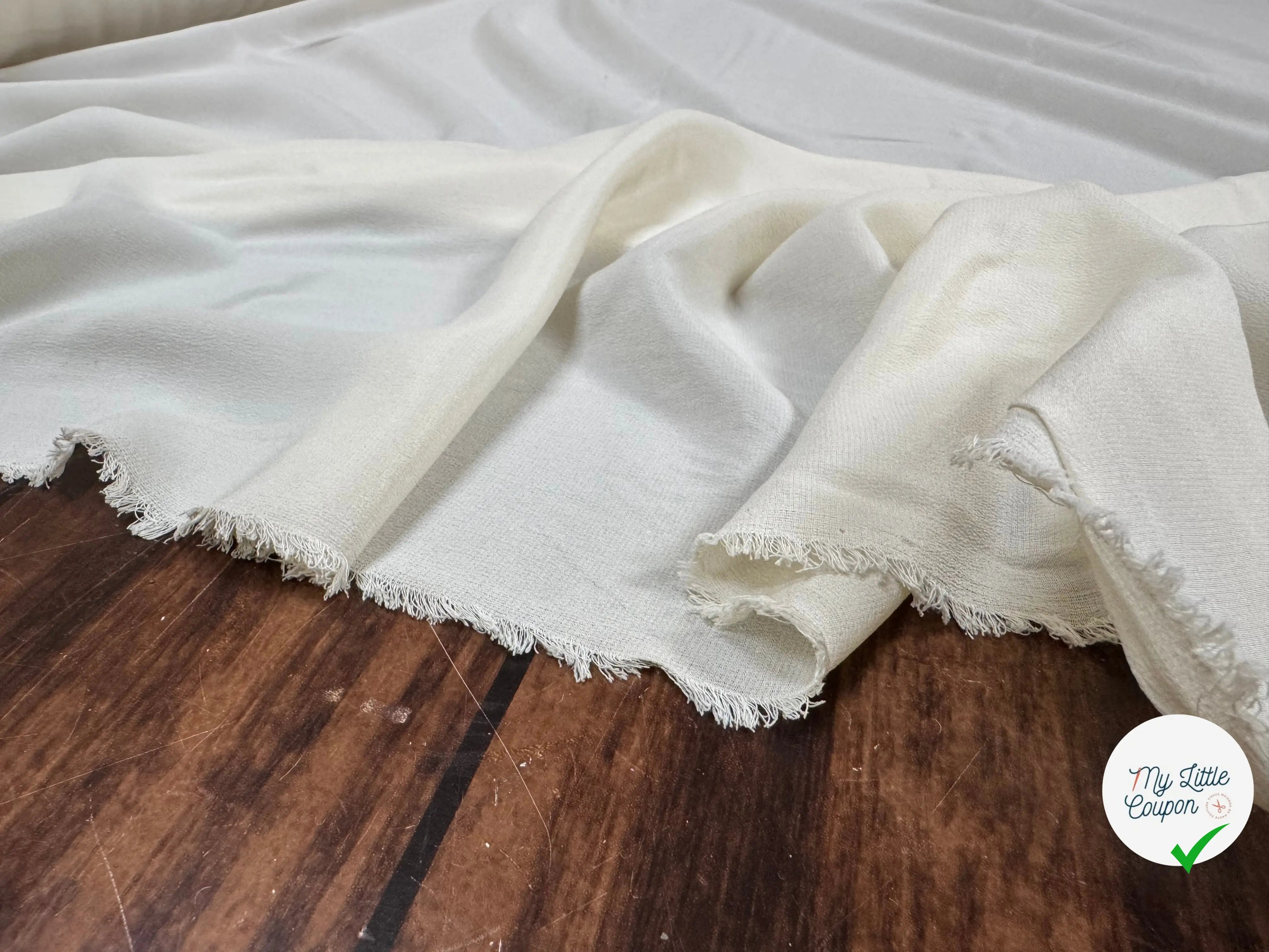 CRÊPE DE CHINE CRÈME 100% SOIE - My Little Coupon