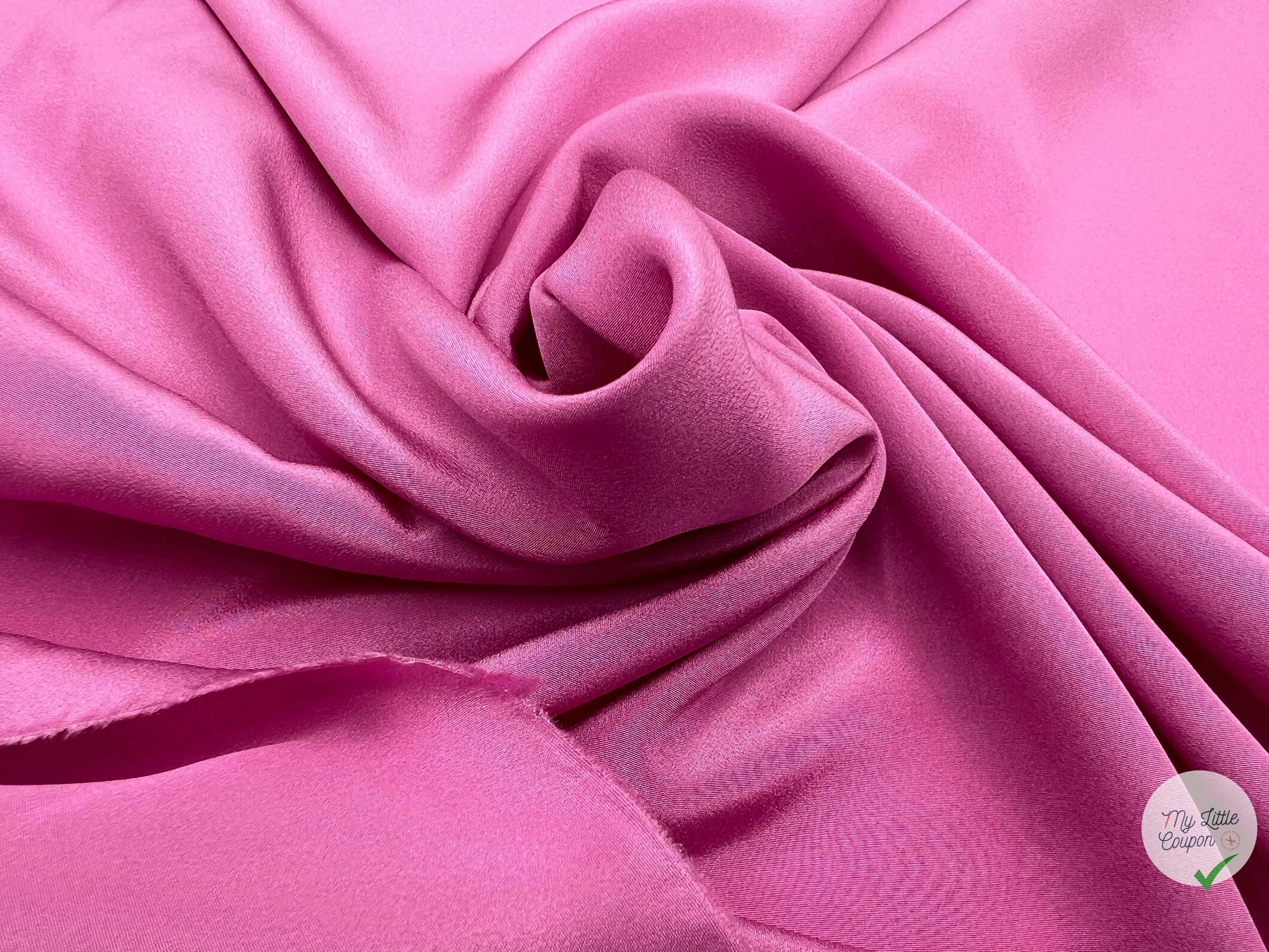 CRĂPE DE CHINE LĂGER STRETCH ROSE - My Little Coupon - tissu - coudre