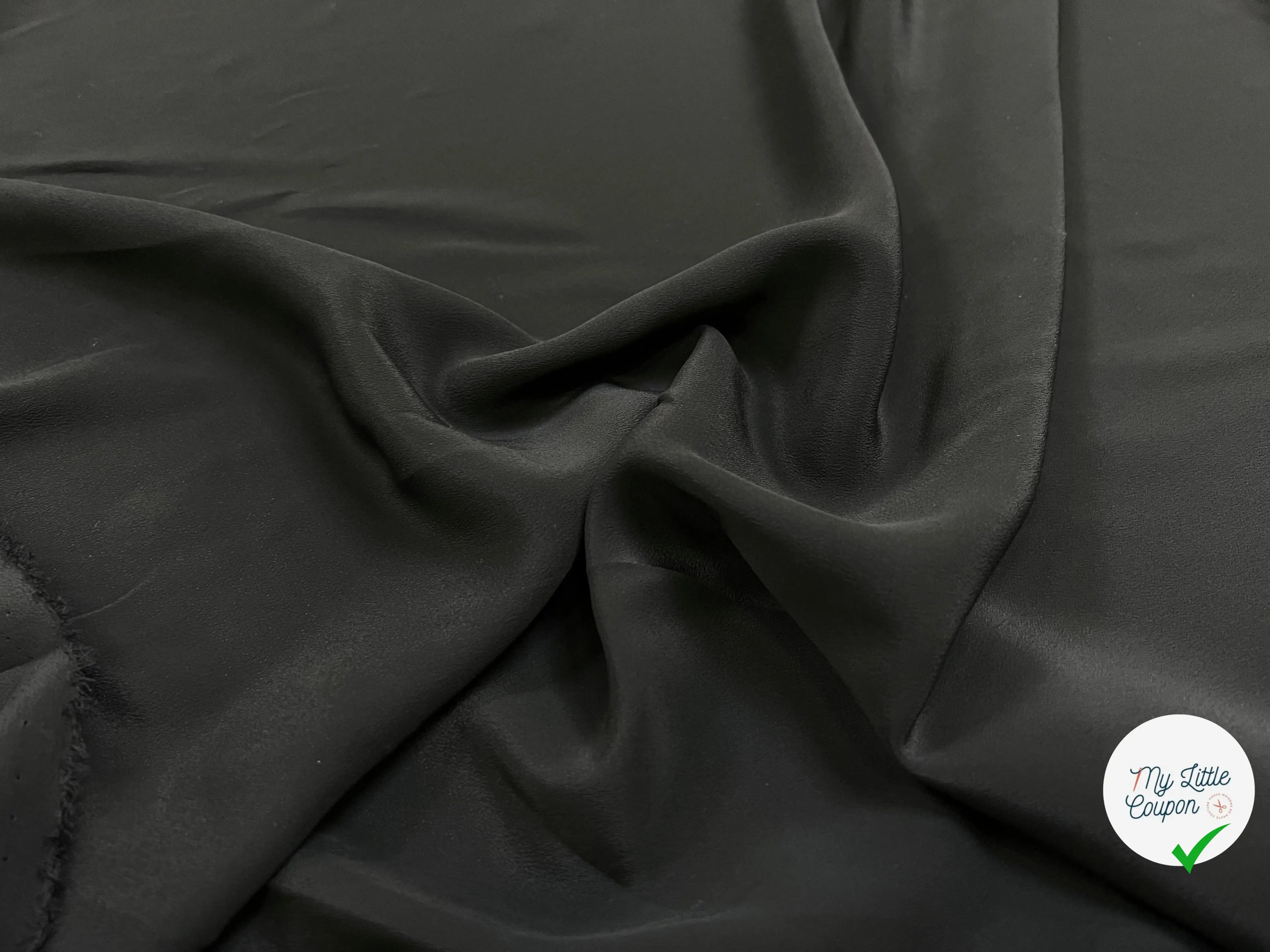 CRÊPE DE CHINE NOIR LÉGER - My Little Coupon - tissu - coudre