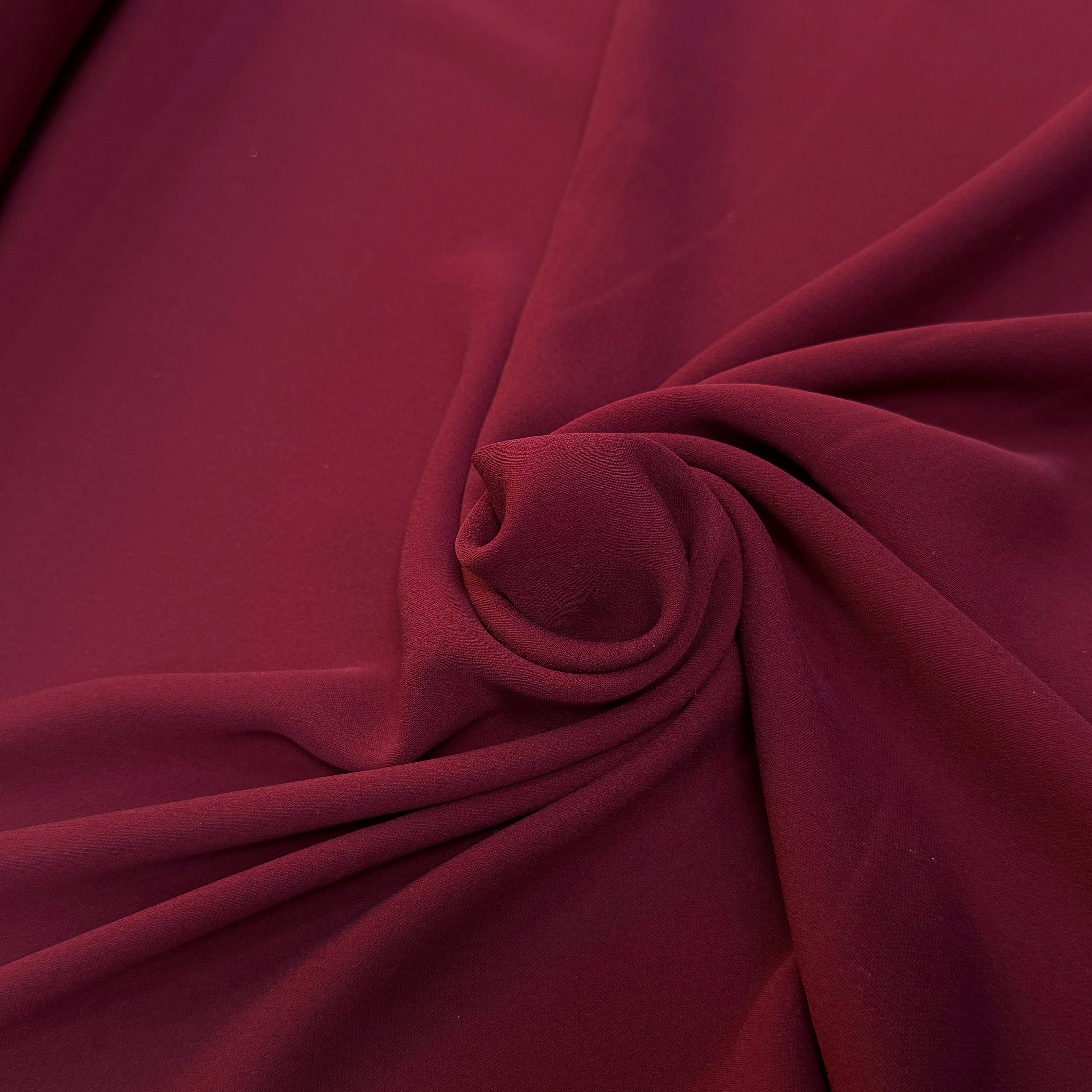 CREPE DE CHINE SOIE DOUBLE GEORGETTE BORDEAUX FLUIDE - My Little Coupon