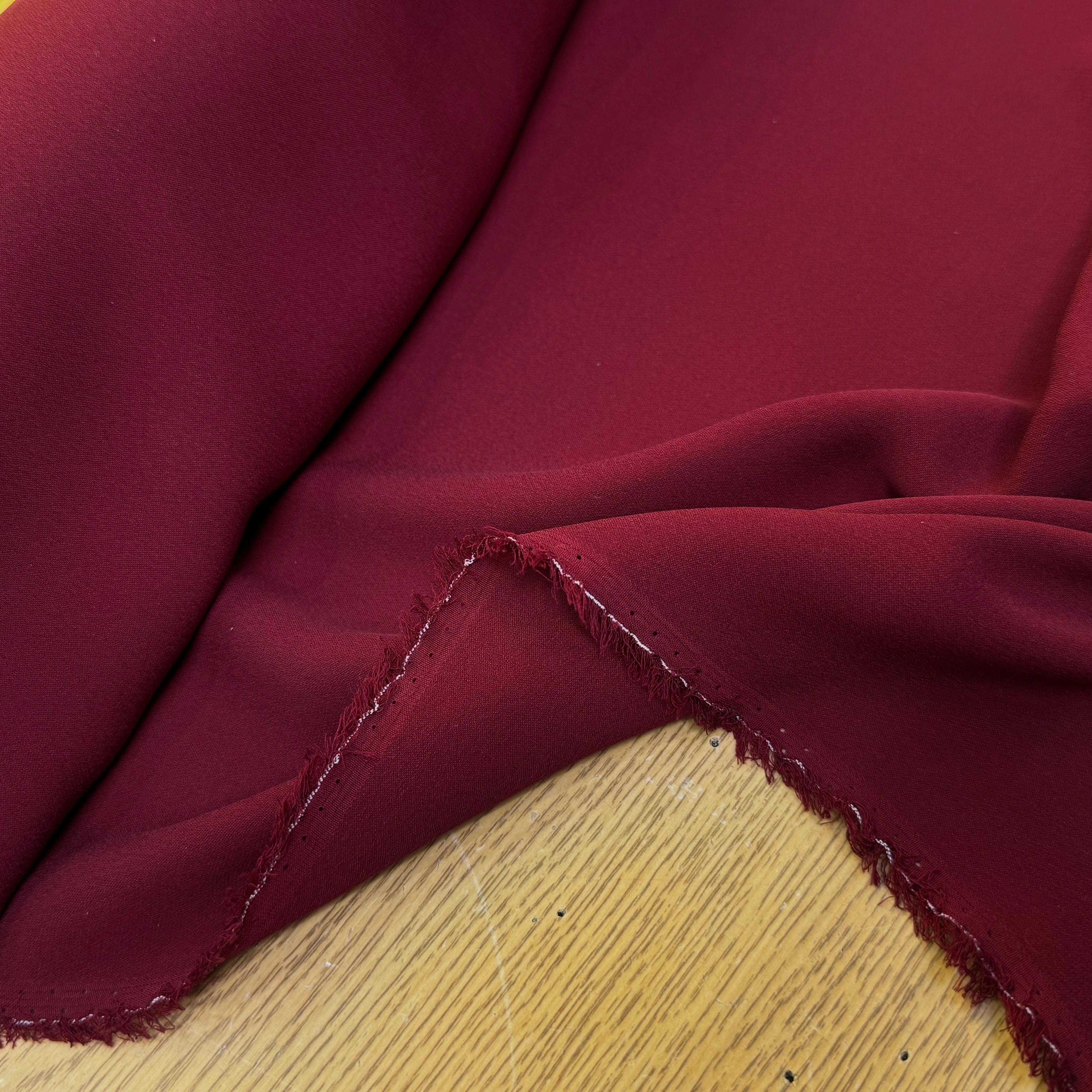 CREPE DE CHINE SOIE DOUBLE GEORGETTE BORDEAUX FLUIDE - My Little Coupon