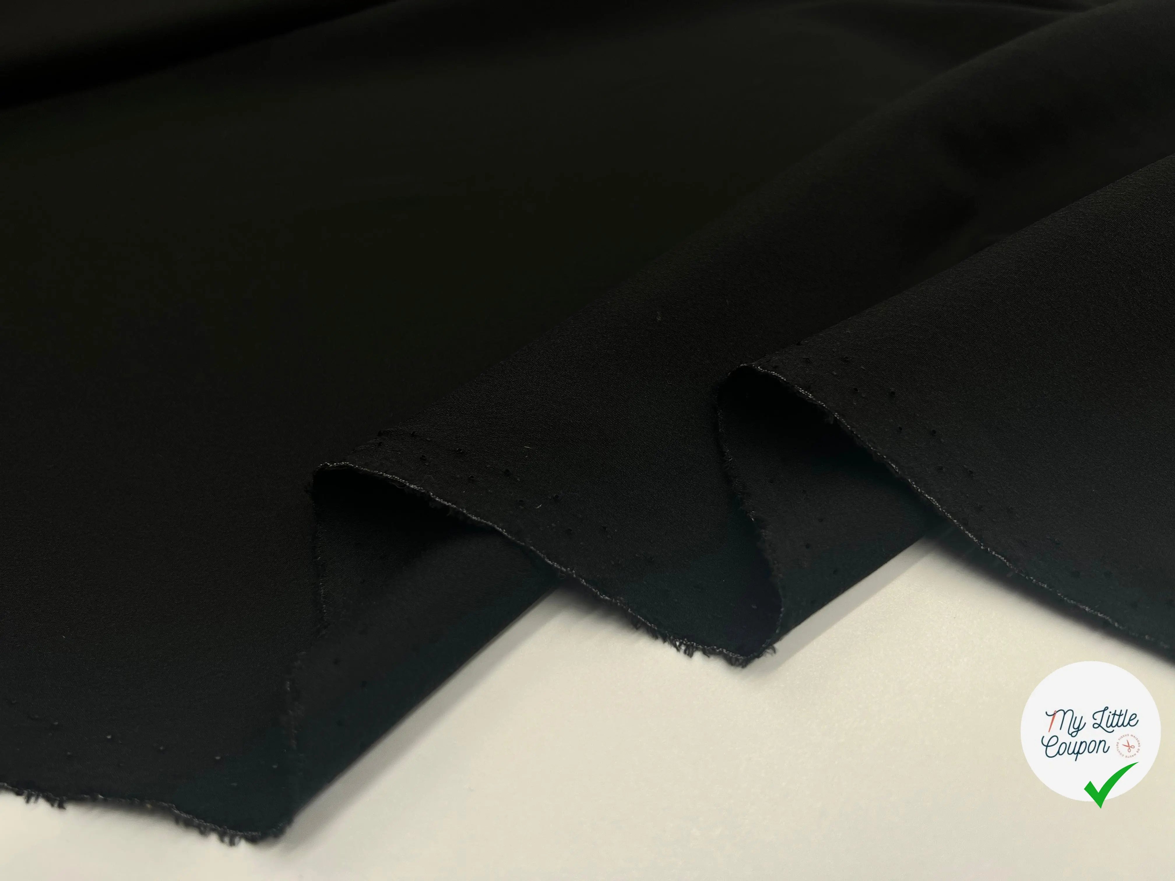 CRÊPE DE CHINE STRETCH NOIR - My Little Coupon - tissu - coudre