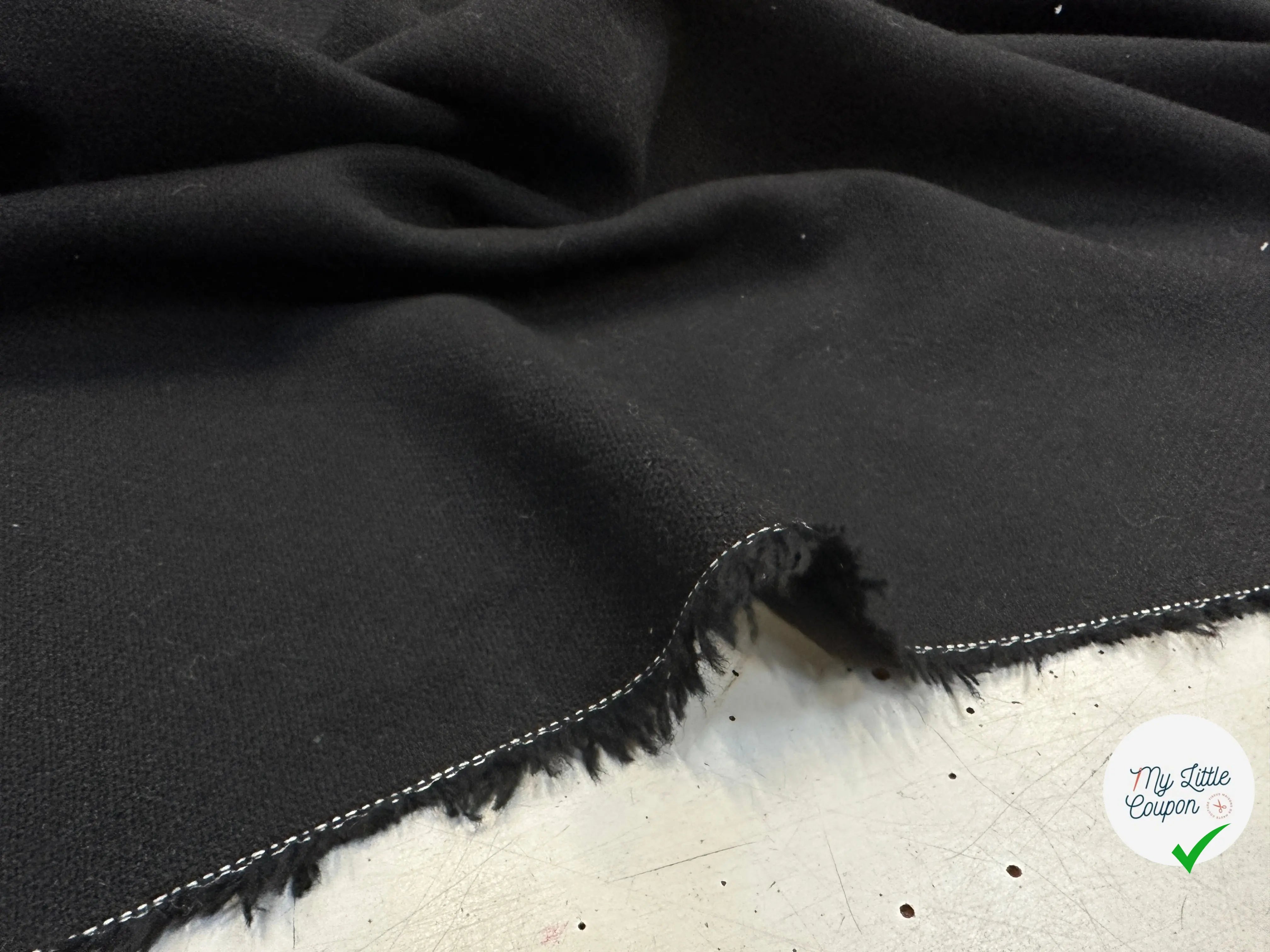 CRÊPE DE LAINE NOIR COMPACT WOOL - My Little Coupon