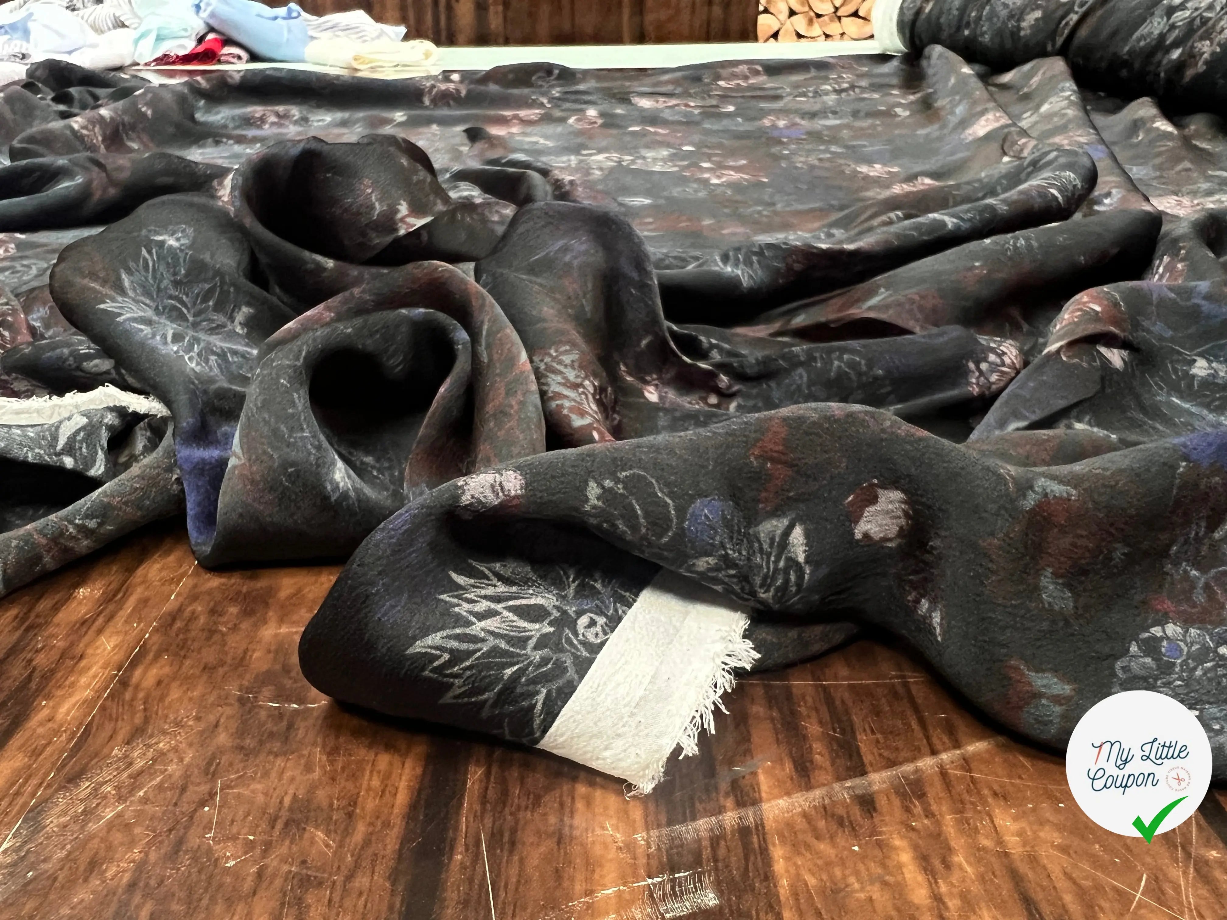 CRÊPE DE SOIE À MOTIFS FLORAL - My Little Coupon